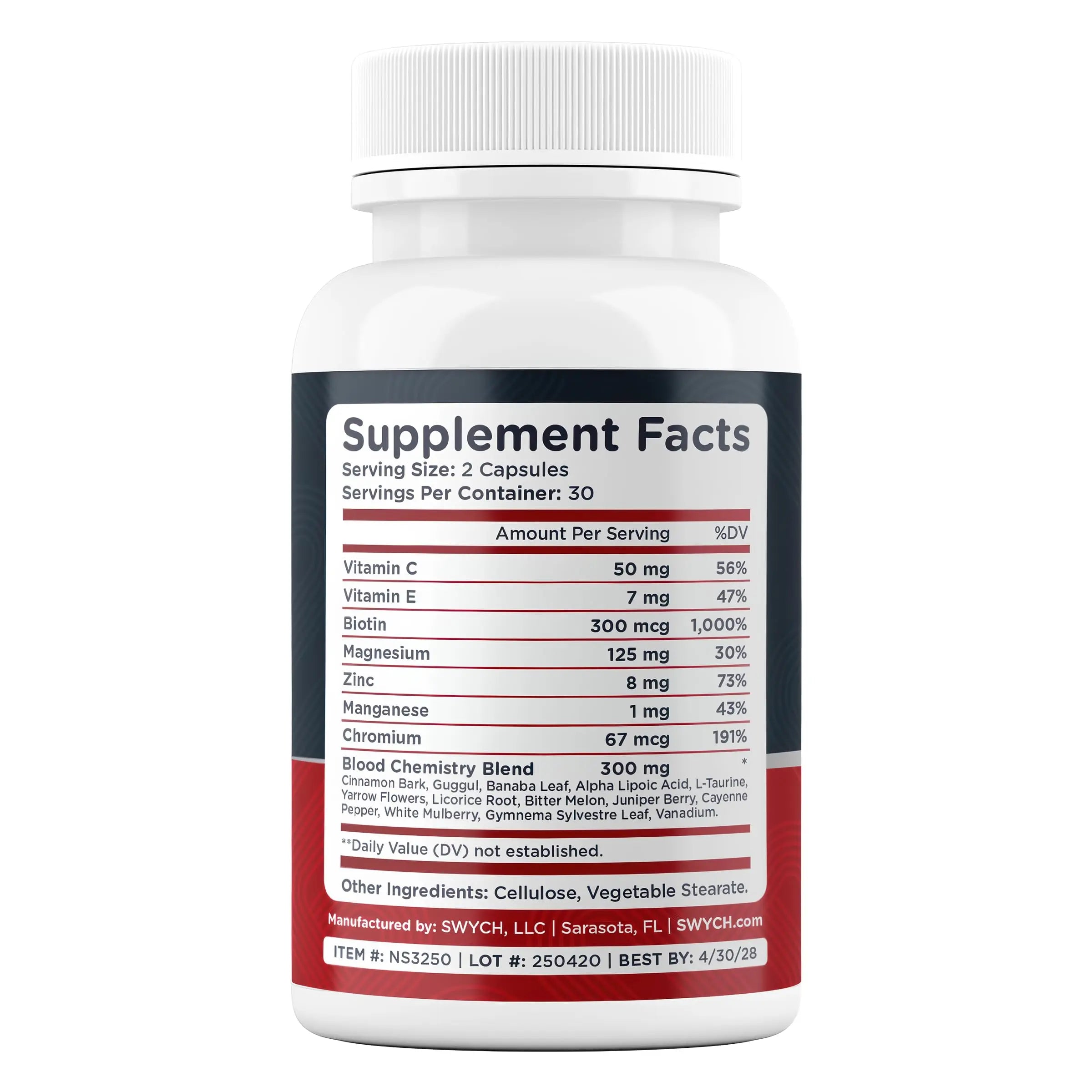 Blood Balance Supplement for Healthy Blood Support, Circulation, Metabolism & Vitality | Energy Formula with Premium Ingredients | Holistic Products to Support Cardiovascular Function – 60 Capsules SWYCH Au supplements