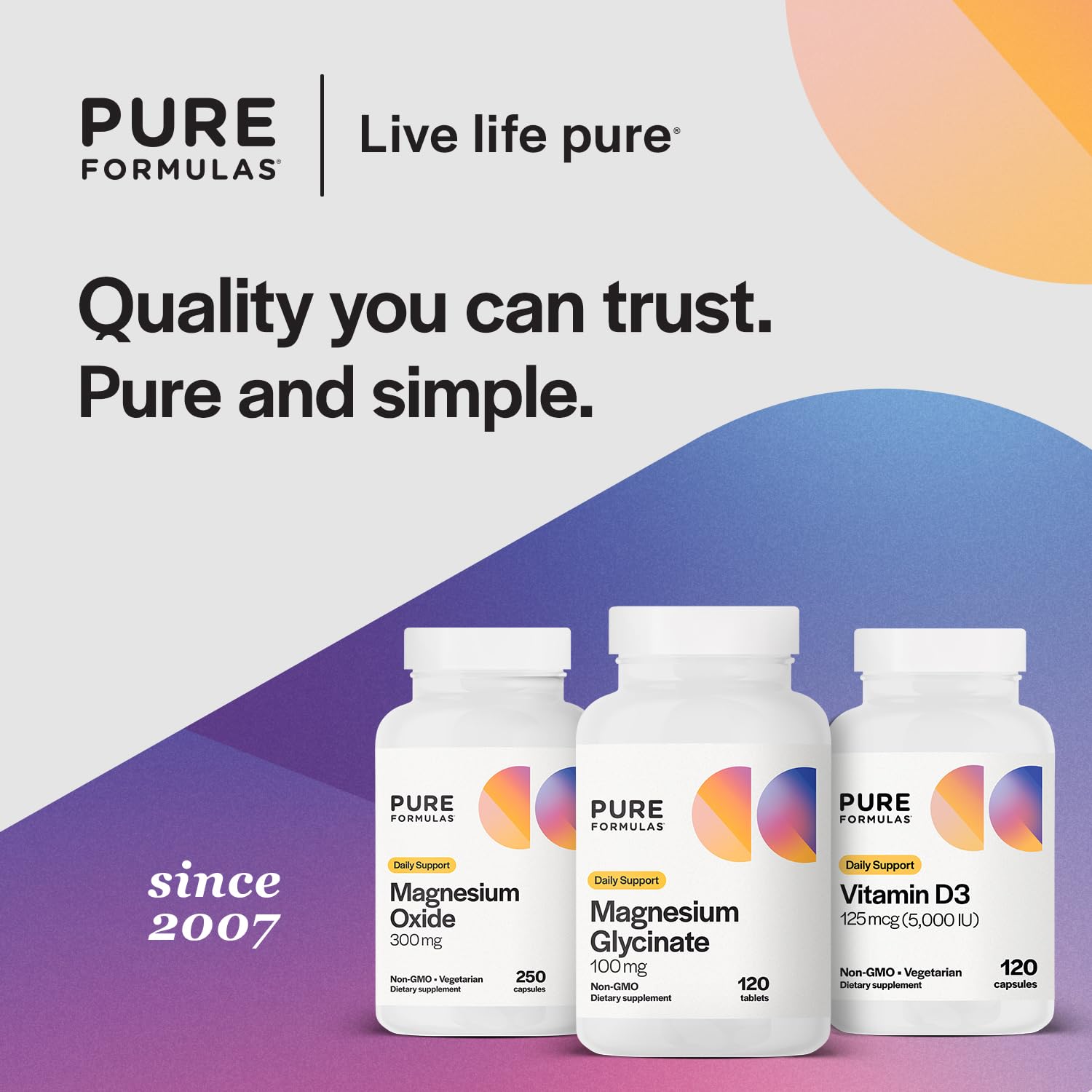 PureFormulas Magnesium Glycinate 100 mg Daily Support for Stress, Nerves, Sleep, Muscles, Metabolism Pure Magnesium Glycinate Supplement for Women and Men Magnesio Non-GMO 120 Tablets PureFormulas Au supplements