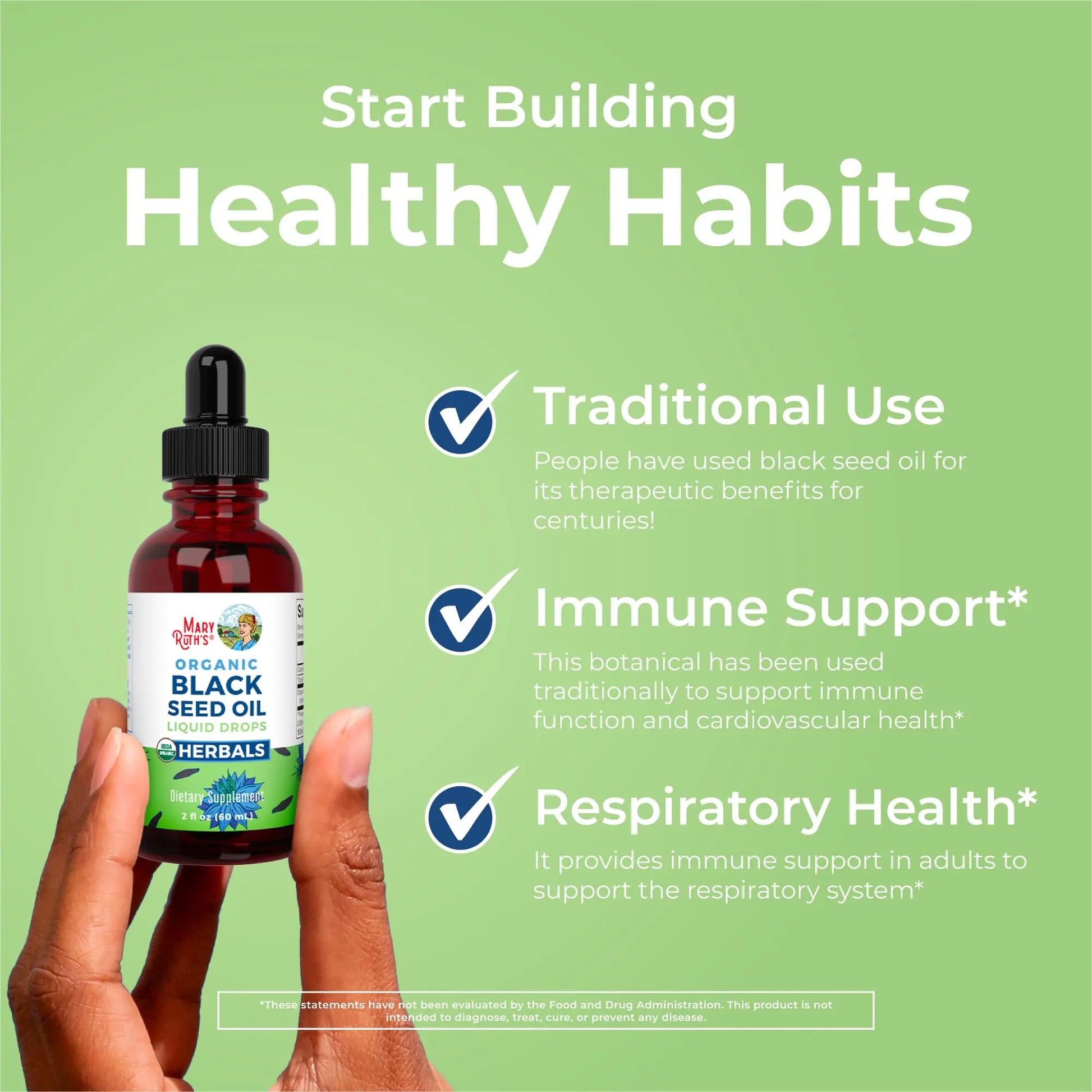 MaryRuth Organics Black Seed Oil Liquid Drops Cold Pressed | 3 Month Supply | USDA Organic Black Cumin Seed Oil | Immune Support | Respiratory Health | Sugar&Gluten Free | Vegan | Non-GMO | 2 Fl Oz MARYRUTH'S Au supplements