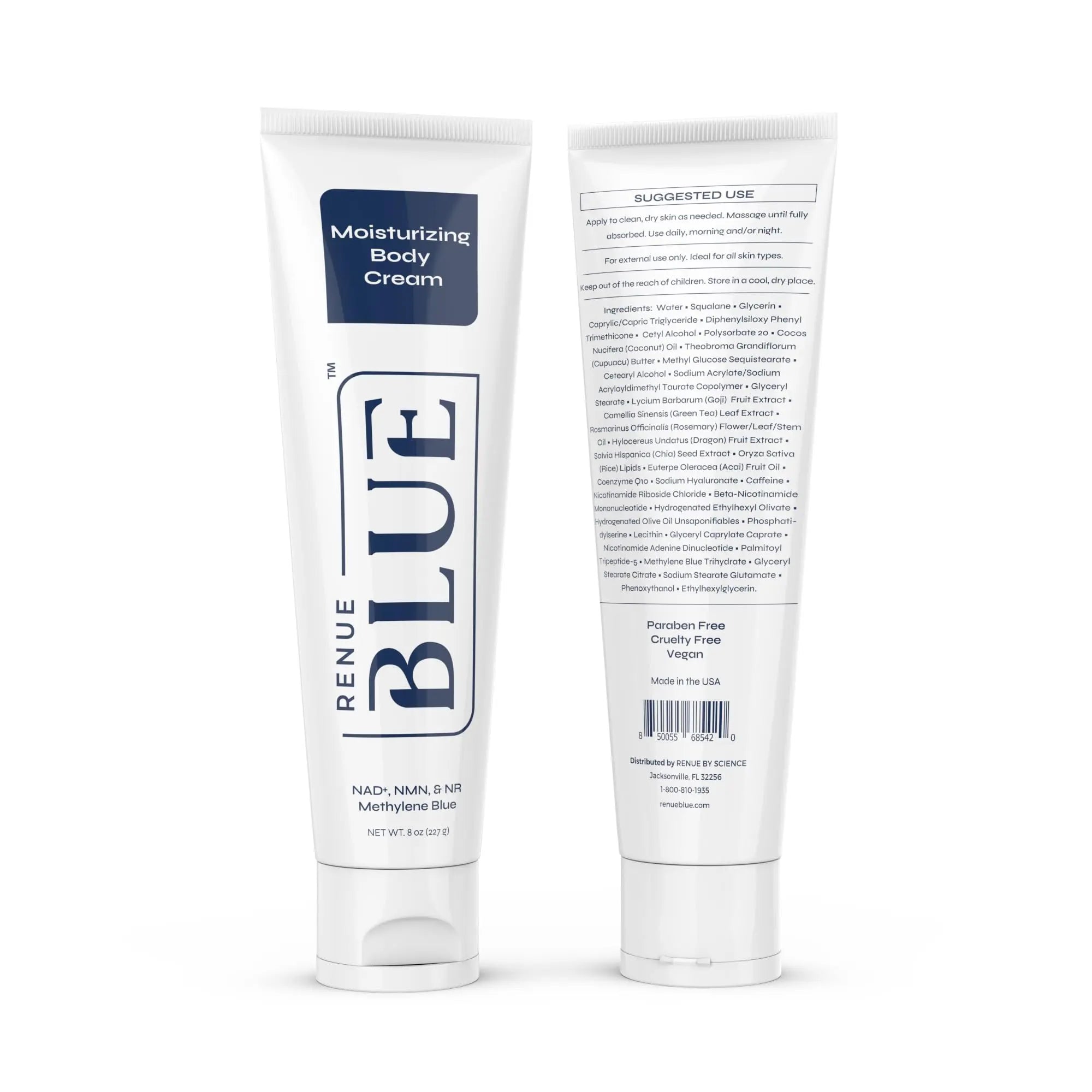 Renue Blue Methylene Blue Moisturizing Body Cream – Liposomal NAD+ Complex with Antioxidants, Peptides, and Botanical Extracts for Hydrated, Healthier‑Looking Skin Renue By Science Au supplements