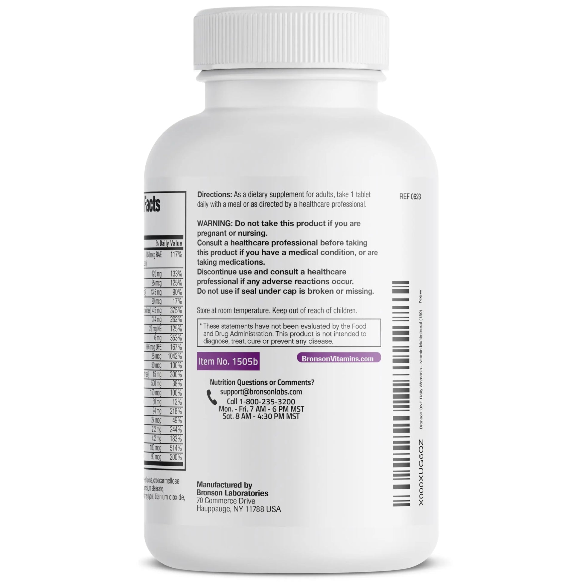 Bronson ONE Daily Women’s 50+ Complete Multivitamin Multimineral, 180 Tablets Bronson Au supplements