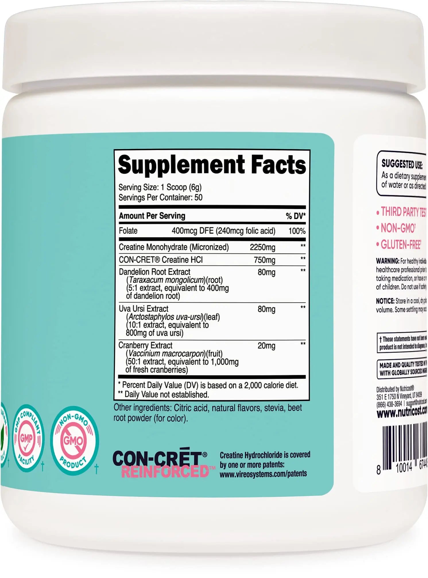 Nutricost Creatine Monohydrate Powder for Women, Micronized, Strawberry Lemonade Nutricost Au supplements