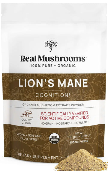 Real Mushrooms Lion’s Mane Powder - Organic Lions Mane Mushroom Extract Real Mushrooms Au supplements