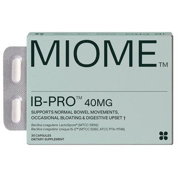 MIOME IB-PRO Bacillus Coagulans Probiotic - 2-1 Lactospore & Unique is-2 for Occasional Constipation, Bloating & Digestive Upset - 3rd Party Verified - 30 Capsules MIOME Au supplements