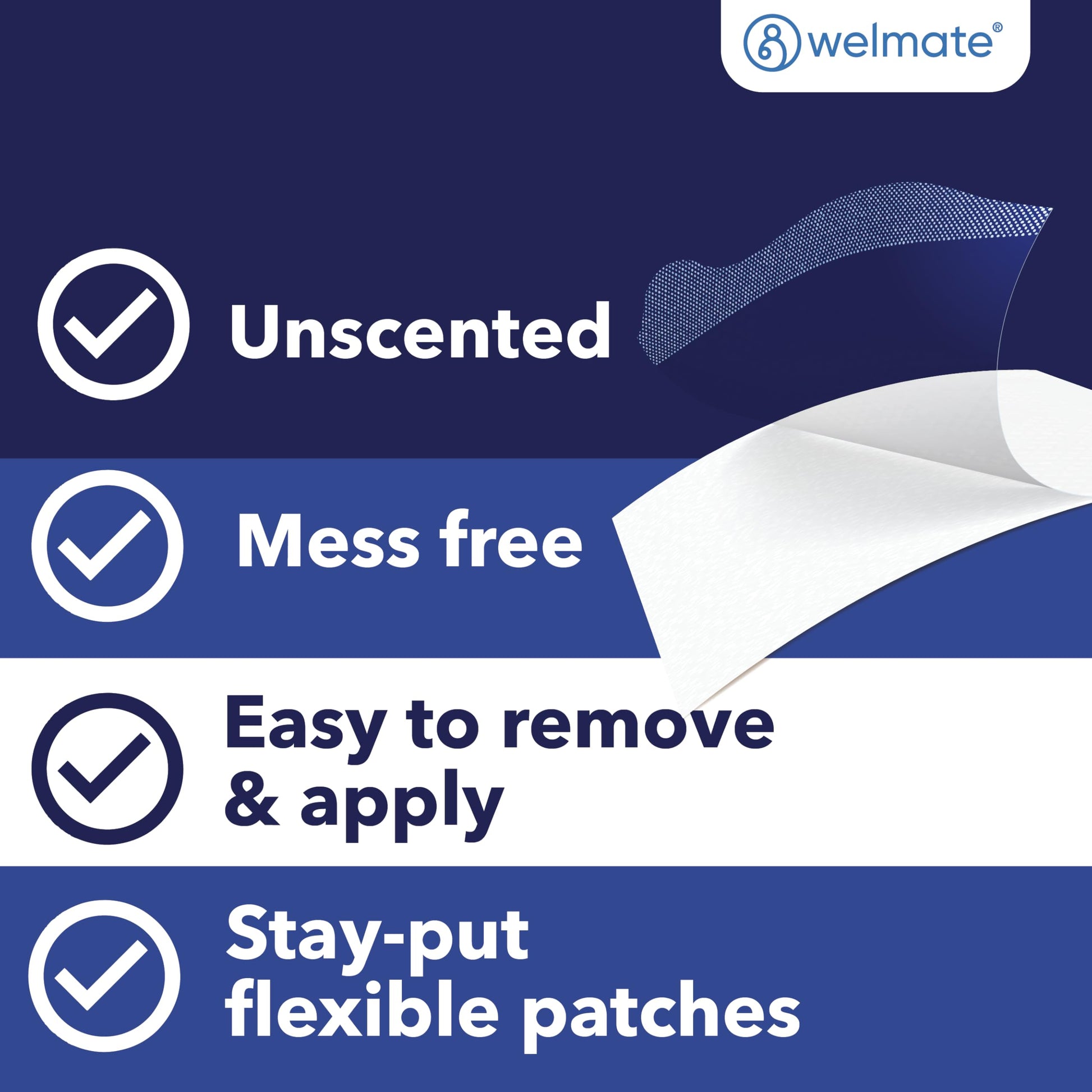 WELMATE - 4% Lidocaine Numbing Patch - Maximum Strength - Temporary Relief of Pain, Back, Neck, Shoulders, Knees, Elbows, Minor Skin Irritations - Topical Analgesic Unscented - 30 ct WELMATE Au supplements