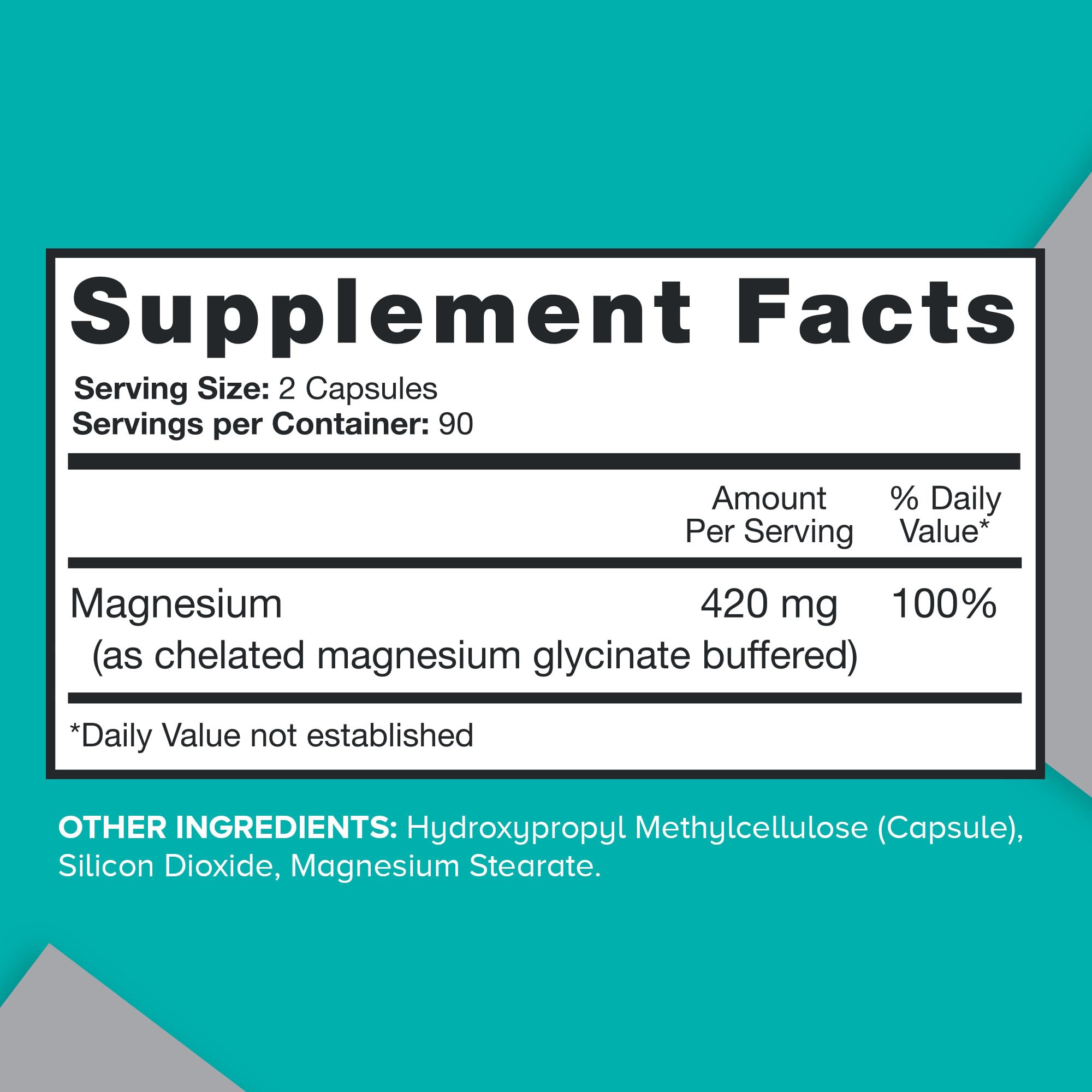 Qunol Magnesium Capsules 420mg, 100% DV, High Absorption Magnesium Supplement, Extra Strength, Bone and Muscle Health Supplement, 180 Count