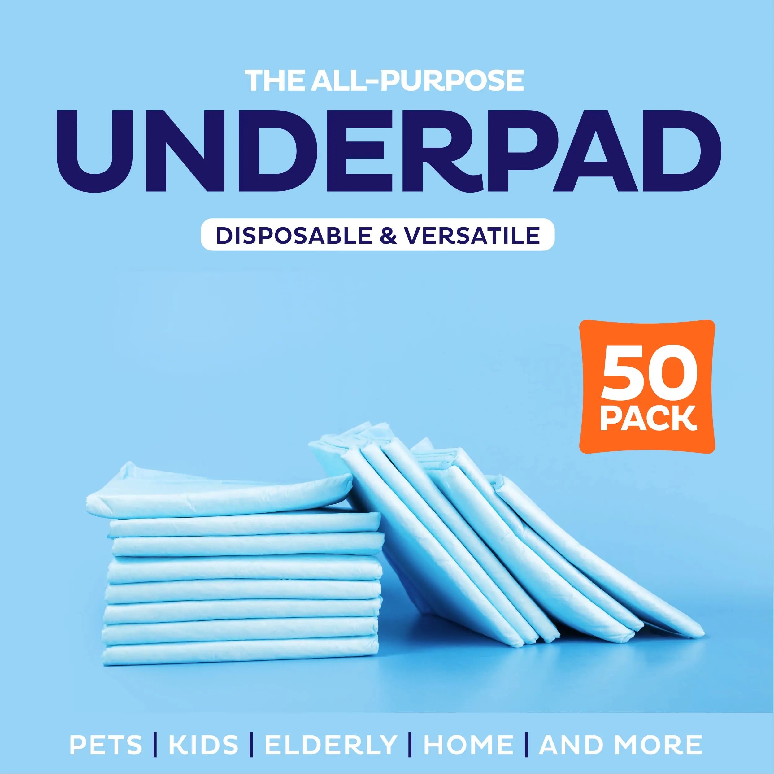 Chucks Pads Disposable [50-Pack] Underpads 23x36 Incontinence Chux Stack Man Au supplements