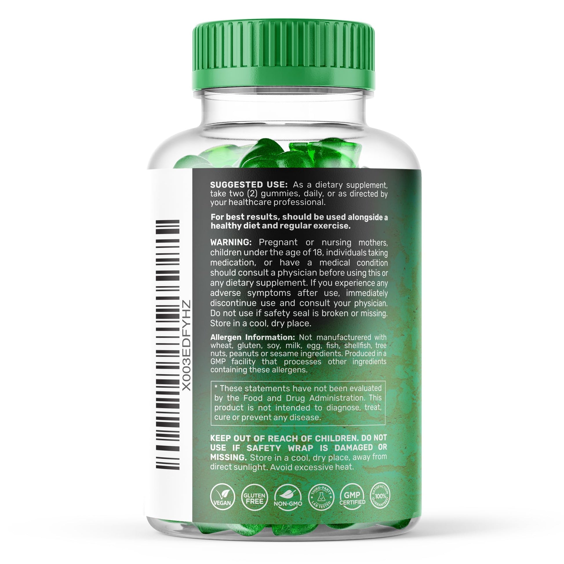 WELLNESS LABSRX Sea Moss Gummies, 3200mg Irish Sea Moss Mixed Berry Flavor with Maximum Potency Bladderwrack and Burdock Root - Supports Skin, Energy and Immunity - 180 Count WELLNESS LABSRX Au supplements