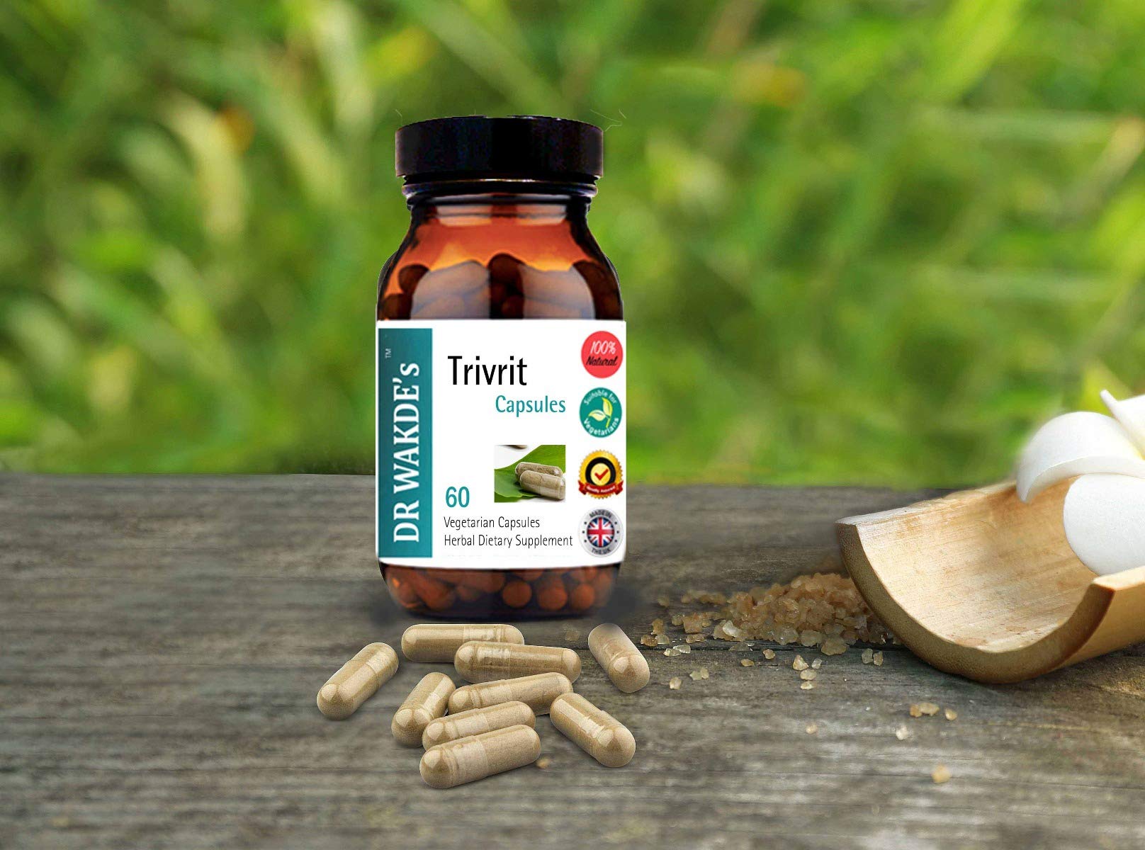 DR WAKDE'S Trivrit Capsules (Nishottar, 60 Veg Caps, Plant-Based Supplement, Ayurvedic Herb, All Natural, Vegan) DR WAKDE's Au supplements