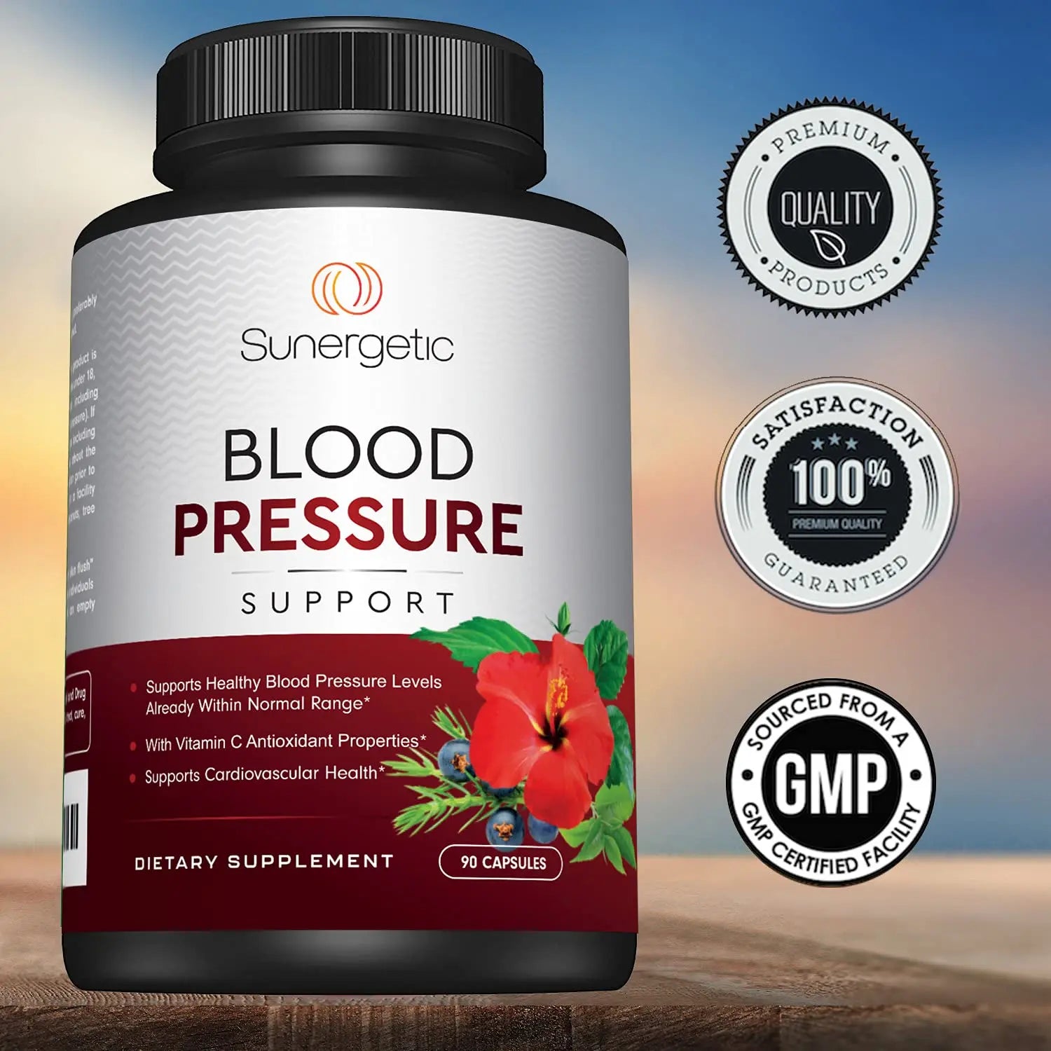 Premium Blood Pressure Support Supplement For Cardiovascular & Heart Health with Garlic Sunergetic Au supplements
