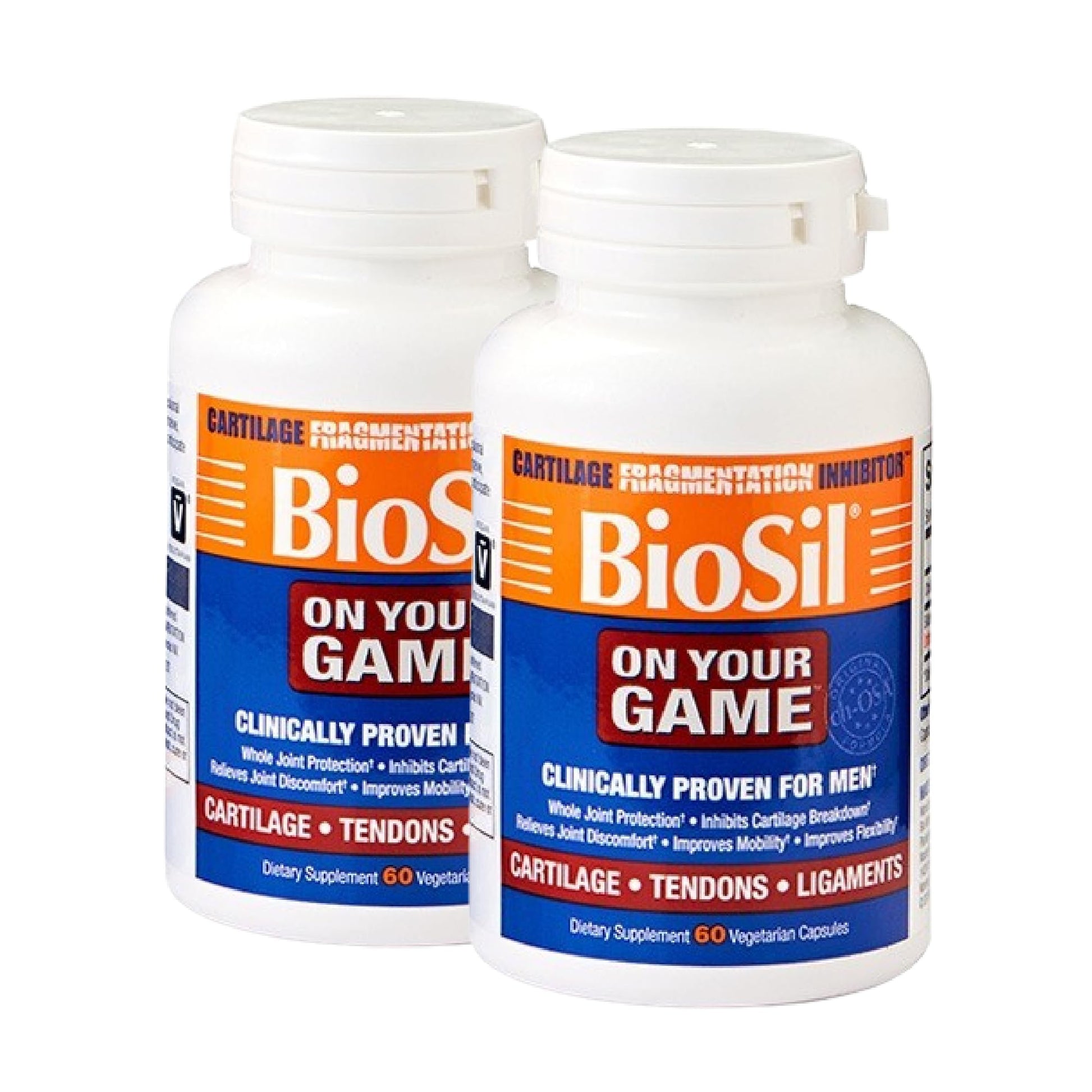 Biosil On Your Game - 60 Veggie Capsules, Pack of 2 - with Patented ch-OSA Complex - Increase Collagen Production for Joint Pain Relief, Flexibility & Range of Motion - GMO Free - 60-Day Supply Biosil Au supplements