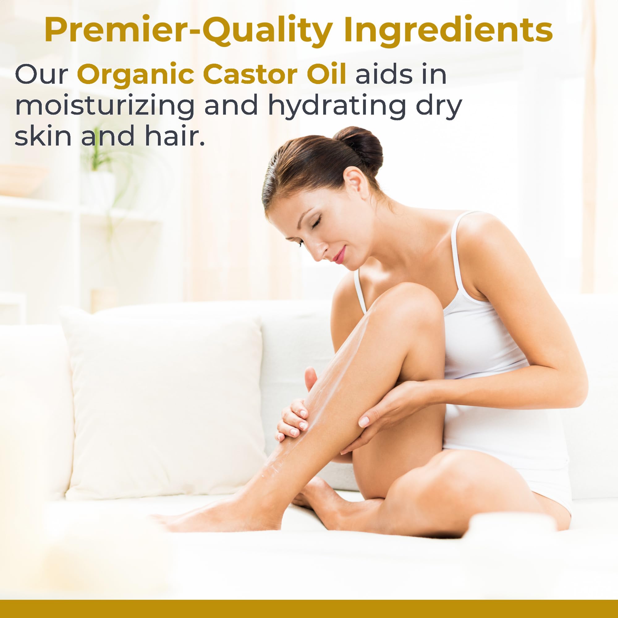 Premier Research Labs Organic Castor Oil for Face - Cold Pressed 100% Pure Castor Oil for Hair Growth, Skin & Body, Hexane Free - 8 Oz Bottle Premier Research Labs Au supplements
