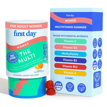 FIRST DAY Multivitamin for Women - Daily Womens Multivitamin Gummies - Vitamin A C D E B12, Magnesium, Zinc, Biotin – Vegan FIRST DAY Au supplements