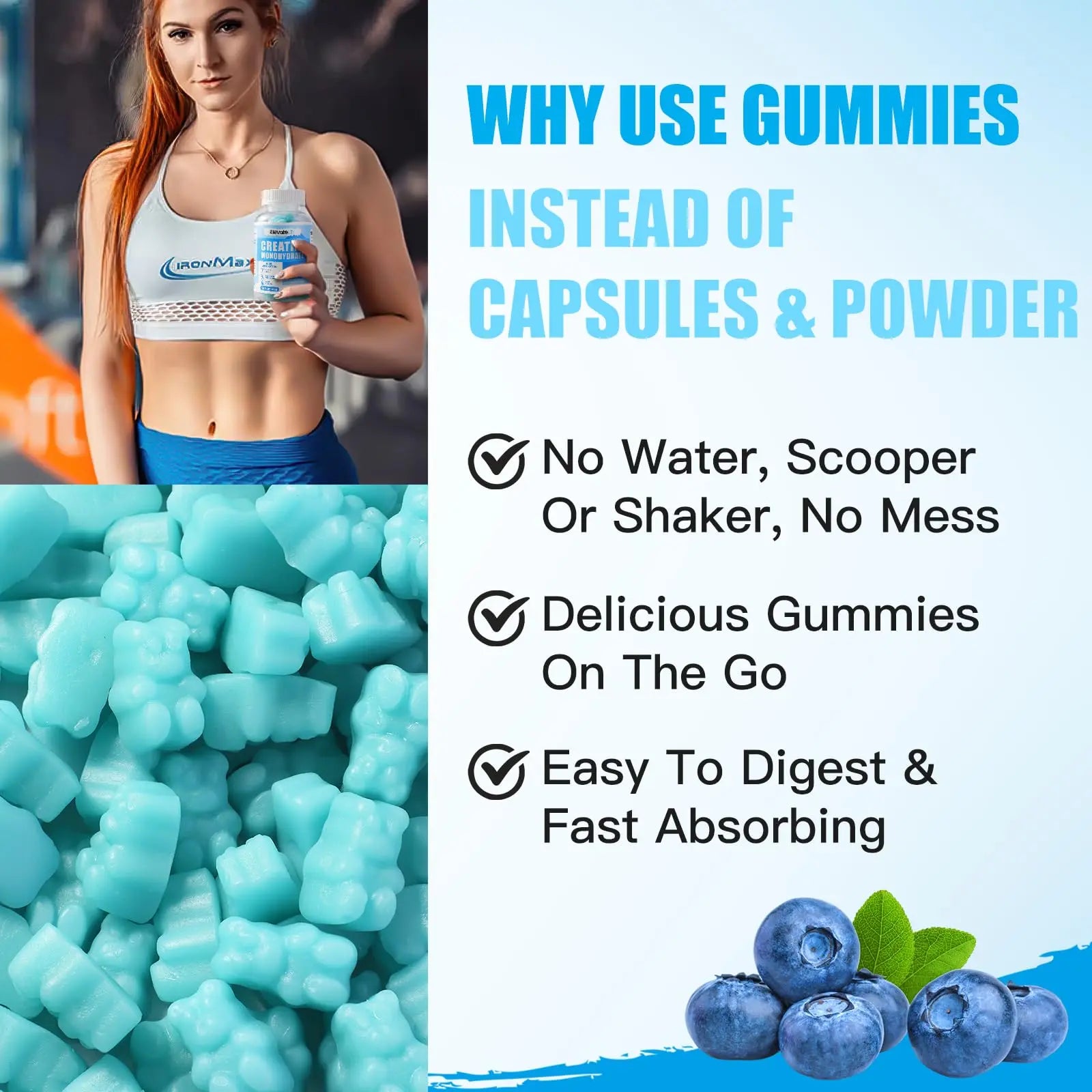 ElevateLife Creatine Monohydrate Gummies 5000mg for Men & Women, Chewables ElevateLife Au supplements