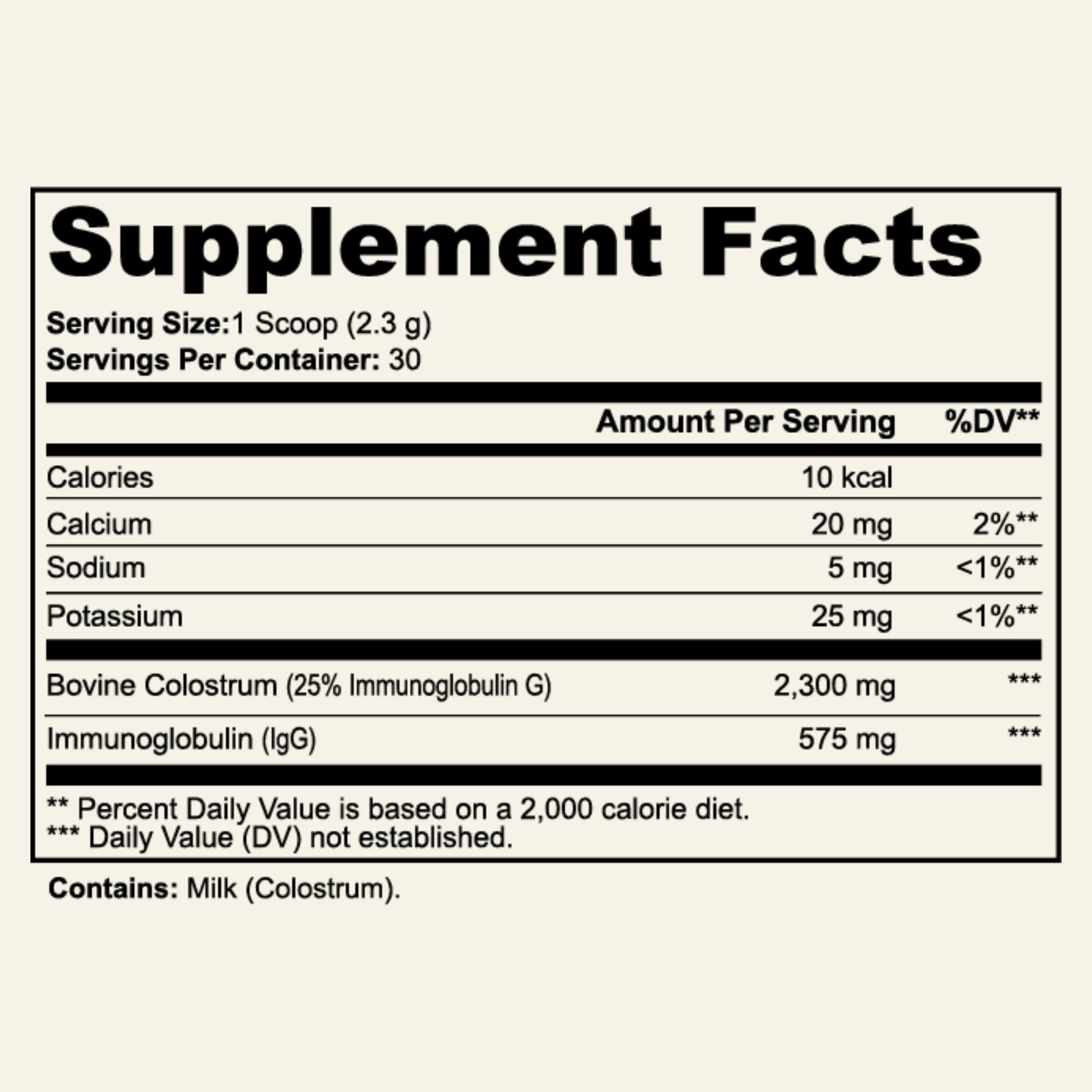 Sun Vitals Bovine Colostrum Powder 2300mg – 575mg IgG Per Serving | 25% IgG Standardized | Gut Health & Immune Support | No Fillers, No Capsules | GMP-Certified, 3rd Party Tested | 30 Servings Sun Vitals Au supplements