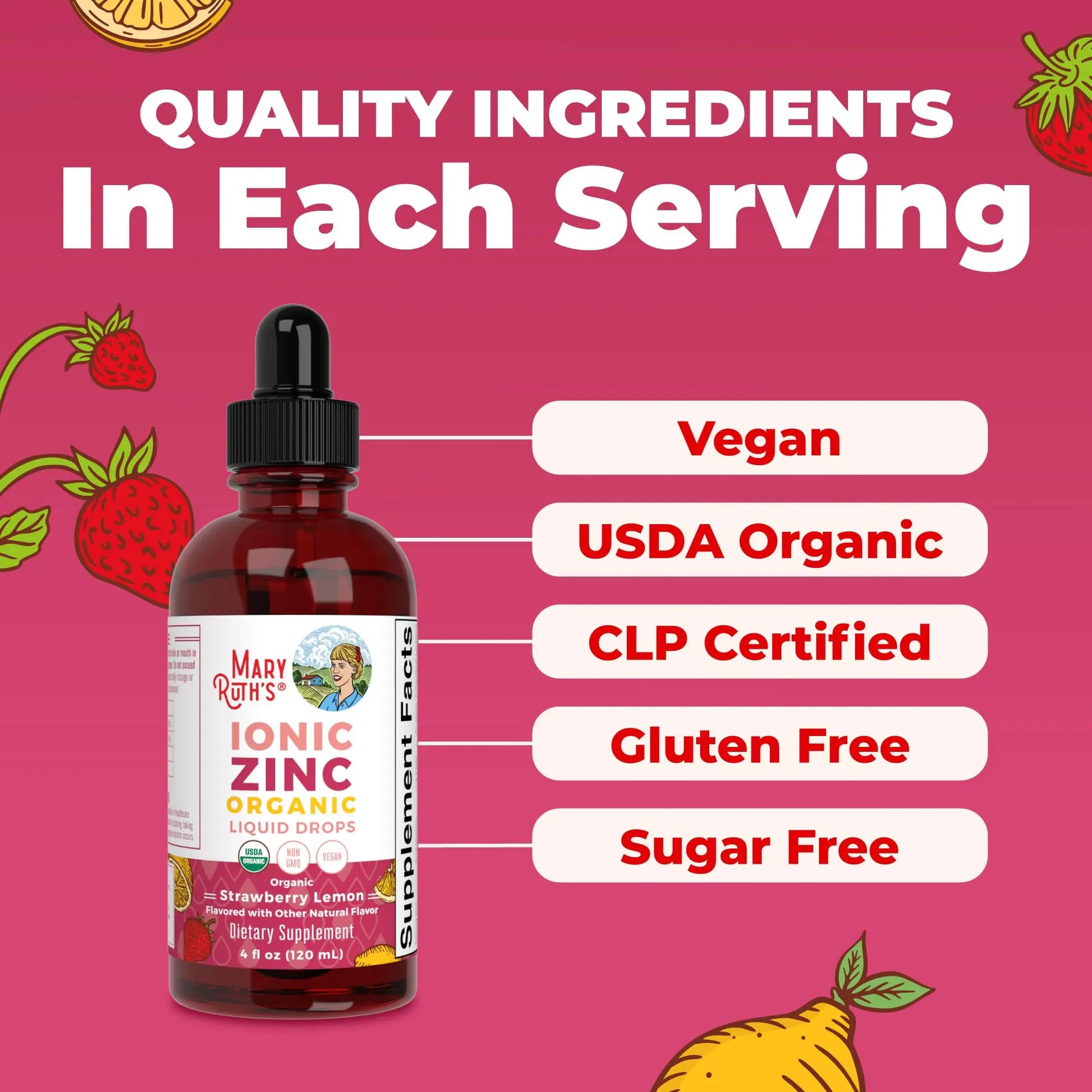 MaryRuth's Organic Liquid Zinc Supplement for Kids & Adults | Immune Support | Skin Health | Antioxidant | Cellular Metabolism | Zinc Sulfate | Vegan | Non-GMO | Sugar Free | Gluten Free | 4 oz MARYRUTH'S Au supplements