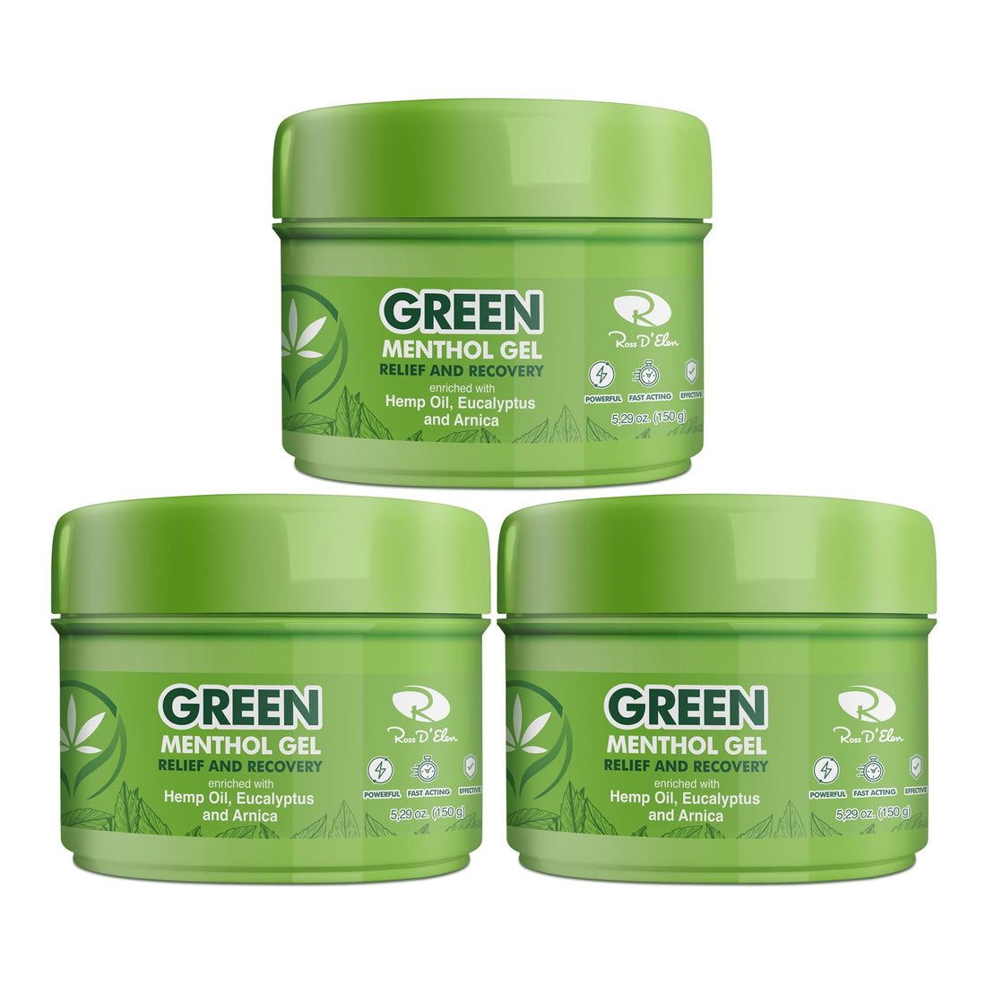 Ross D’Elen Green Menthol Gel Small - 3 Pack (3) ROSS D'ELEN Au supplements
