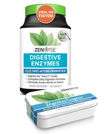 Zenwise Digestive Enzymes - Probiotic Multi Enzymes with Probiotics, 115 Ct Zenwise Health Au supplements