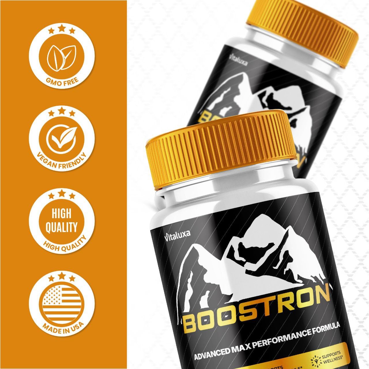 Boostron Capsules, Boostron Supplement Pills - Boostrom Maximum Strength Performance Blend Premium Advanced Formula All Natural Ingredients for Advanced Health Vitamin Support Reviews (60 Capsules) Vitaluxa Au supplements