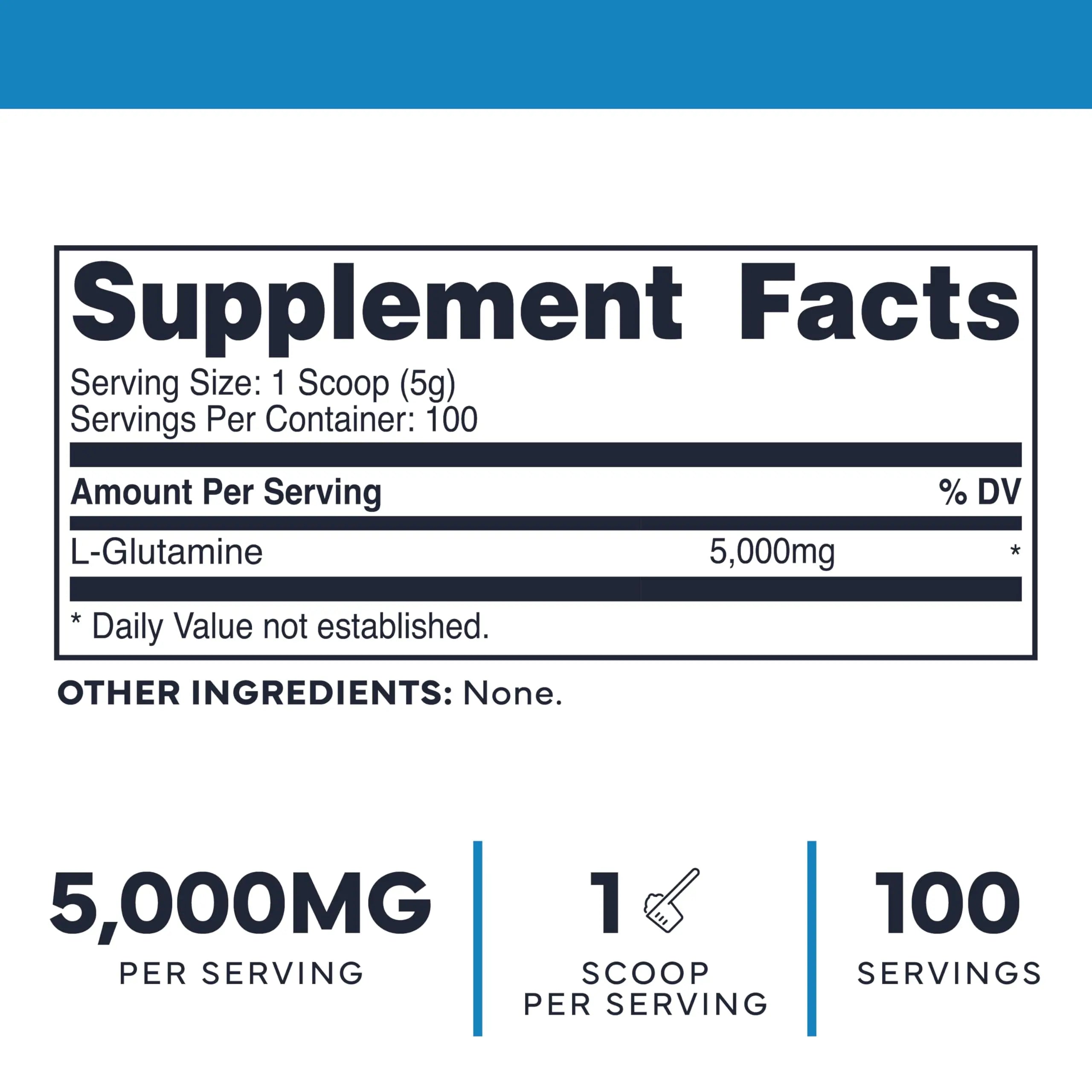 Type Zero L-Glutamine Powder (500G) 3-Month Supply Pure L-Glutamine Supplement - Vegan, Gluten Free, No Fillers Type Zero Au supplements