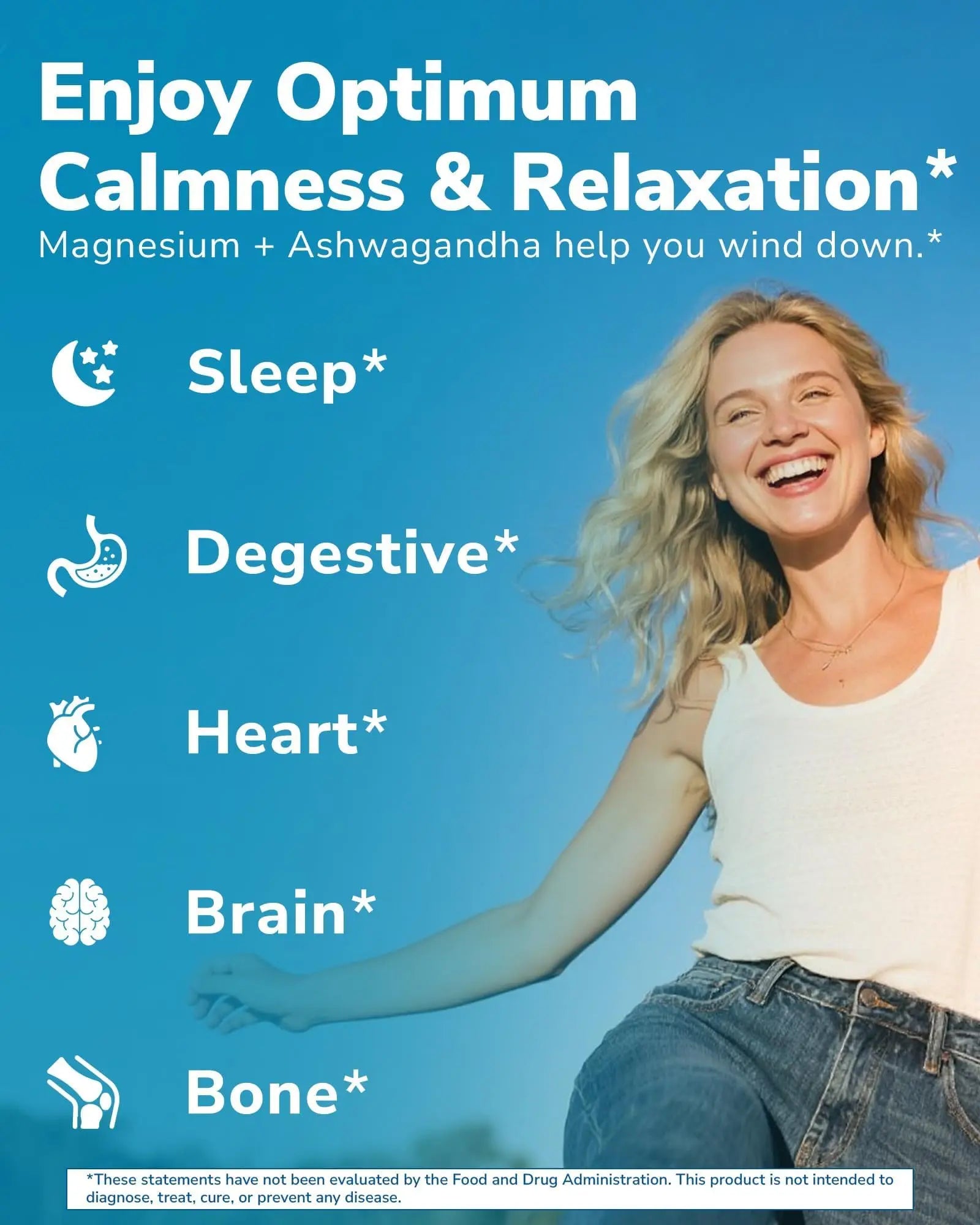 Vitalibre Magnesium Complex with Ashwagandha & L-Theanine - Stress Relief, Bone & Relaxation Support - w/Vitamin D3, B6 - Glycinate, Citrate, Malate, Taurate - 90 Vegan Capsules, Non-GMO, Gluten Free Vitalibre Au supplements
