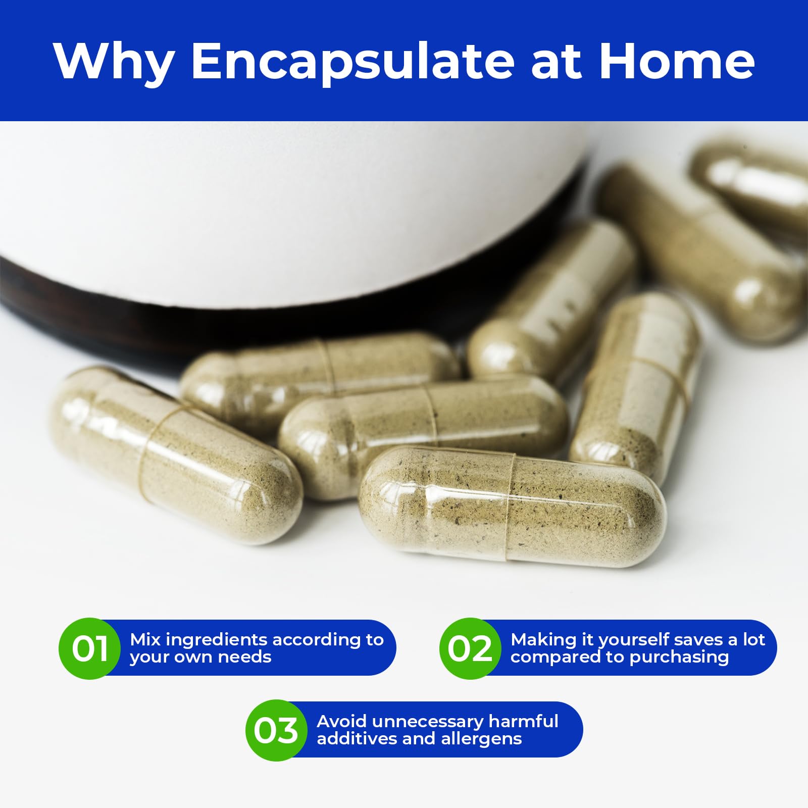 ATLEMISME Empty Vegan Capsules Size 3 - Vegan Capsules DIY Vegetable Capsule Filling - Veggie Caps with 2 Micro Lab Spoons for Capsule Filling ATLEMISME Au supplements