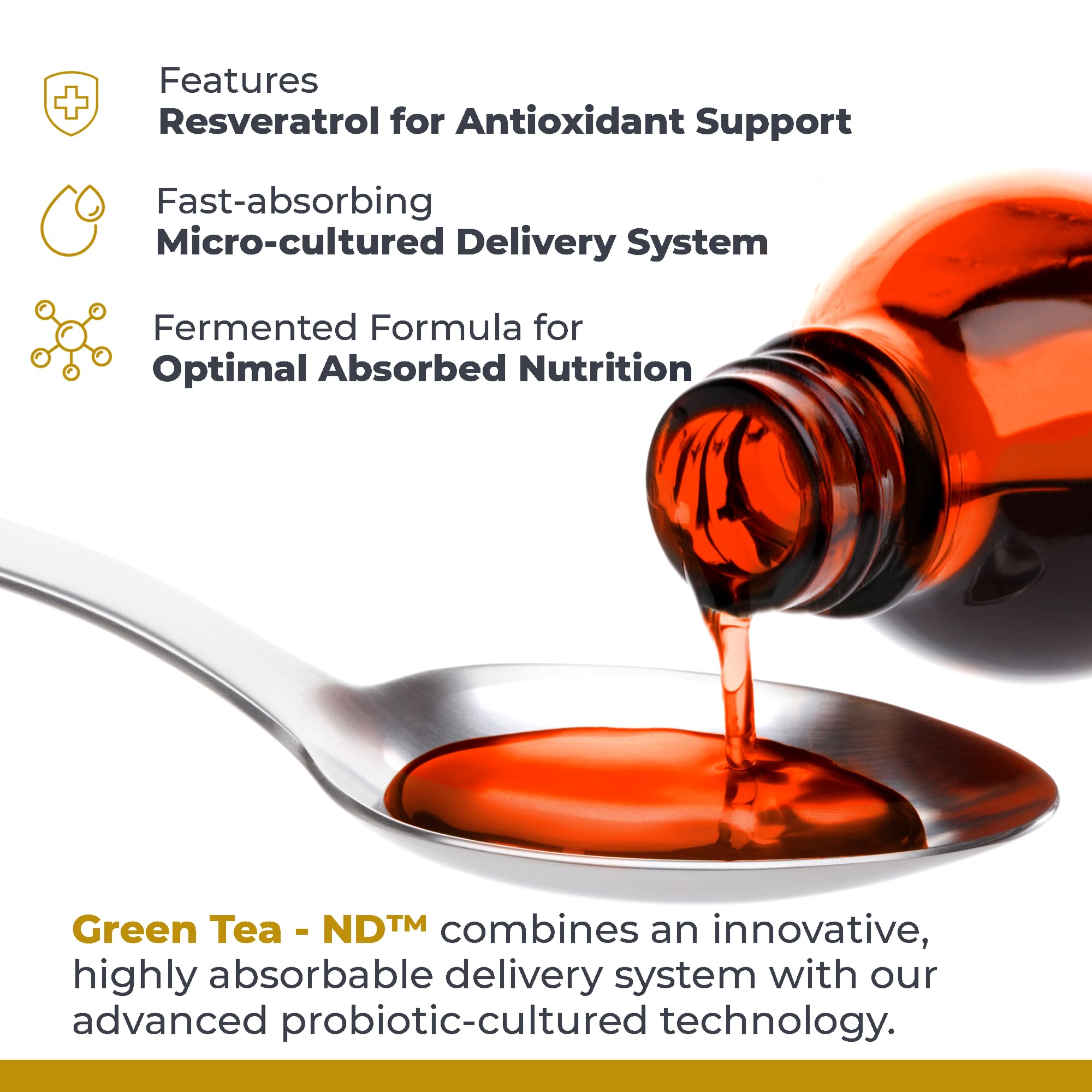 Premier Research Labs Green Tea-ND - Probiotic Fermented Green Tea Extract Supplement with ECGC, Camellia Sinensis Liquid, Supplement Drops for Adults, Vegan Friendly - 8 Fl Oz Bottle Premier Research Labs Au supplements