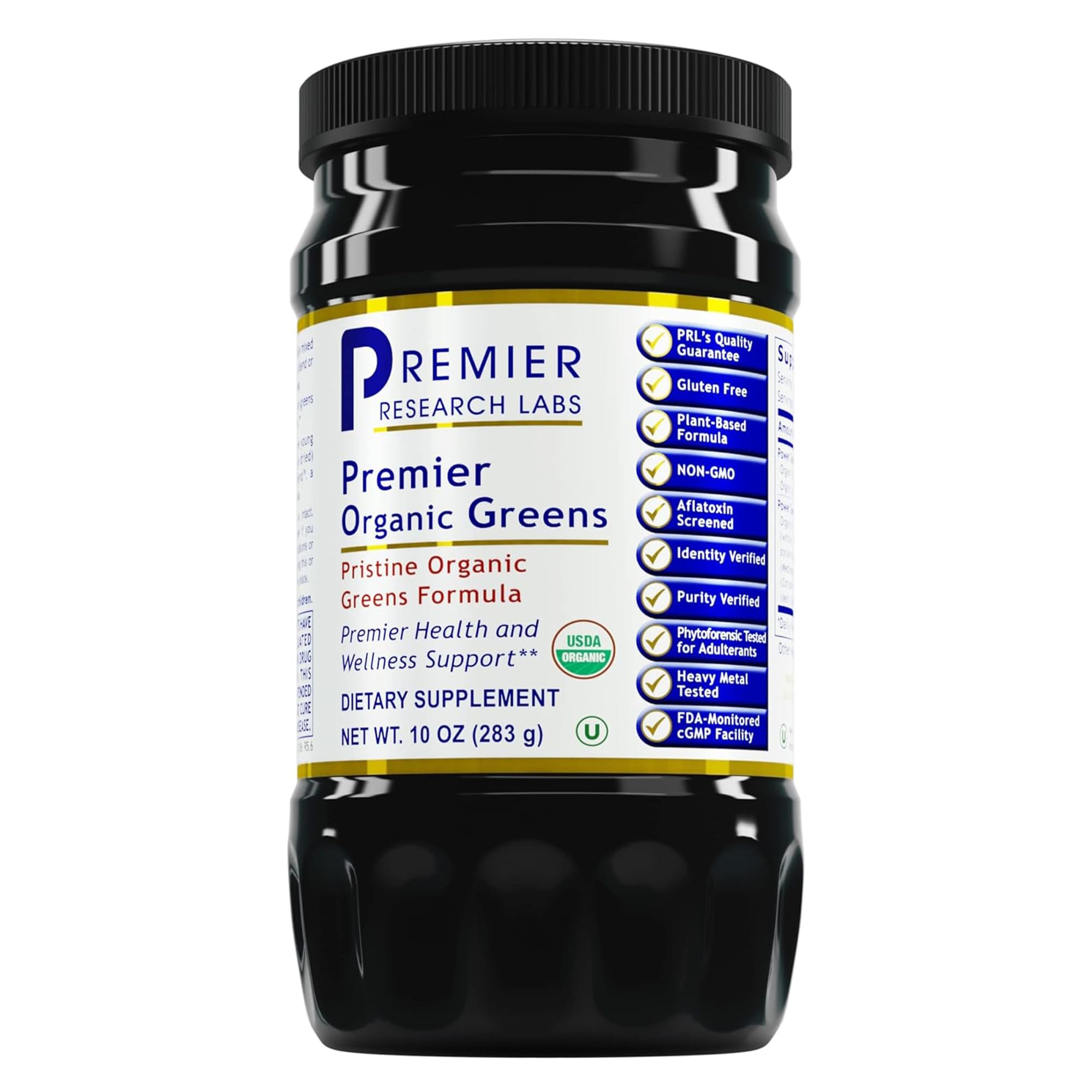 Premier Research Labs Premier Organic Greens - Super Greens Powder, Greens Superfood Powder for Drinks, Green Juice, Nutrition Support, Supergreens for Men & Women, Spinach, Alfalfa, Chlorella - 10 oz Premier Research Labs Au supplements