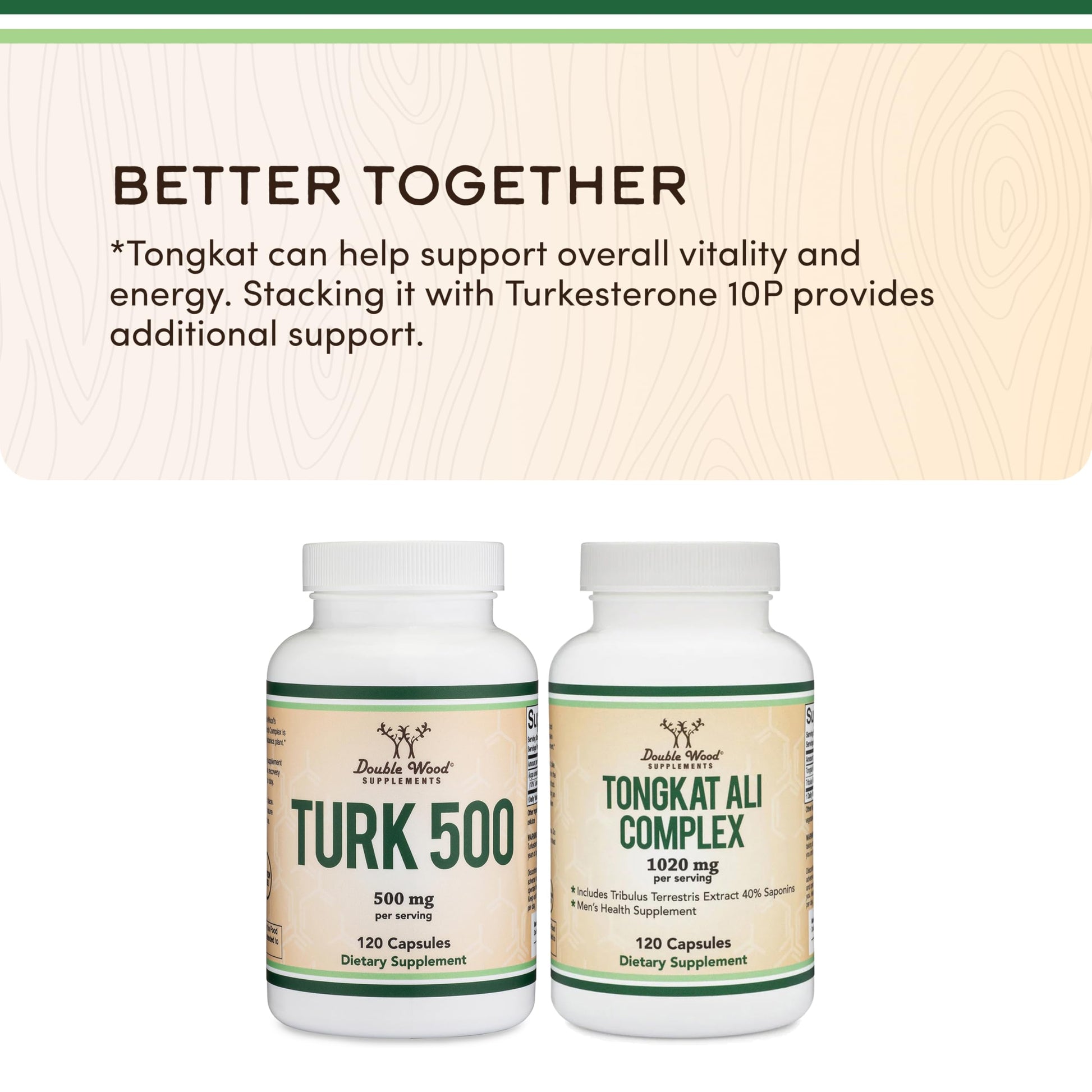 Turkesterone Supplement 500mg, 120 Capsules (Ajuga Turkestanica Extract Std. to 10% Turkesterone) Similar to Ecdysterone for Men's Health Support (Manufactured and Tested in the USA) by Double Wood Double Wood Supplements Au supplements