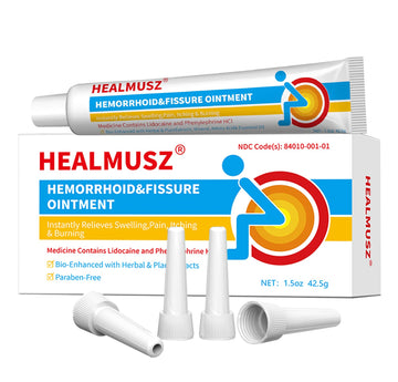 HEALMUSZ Hemorrhoid & Fissure Ointment,with 4% Lidocaine and Phenylephrine HCl,Fast Relief for Pain, Swelling, Discomfort & Itching | 1.5 oz HEALMUSZ Au supplements