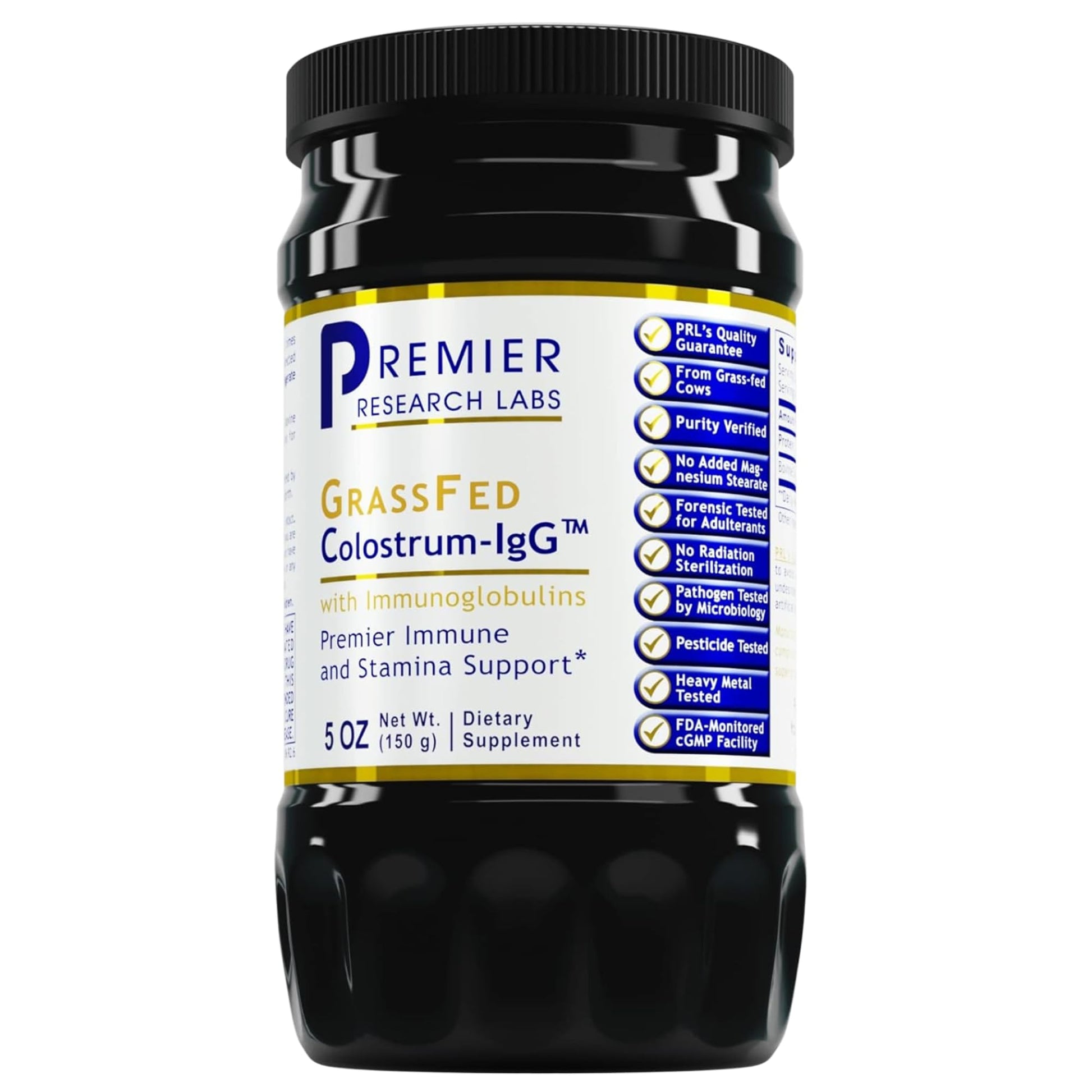 Premier Research Labs Colostrum-IgG Powder - Colostrum Supplement, Bovine Colostrum for Humans, Cow Colostrum for Immune Health, Superfood with Lactoferrin, Amino Acids, Nucleotides - 5 oz (150 g) Premier Research Labs Au supplements