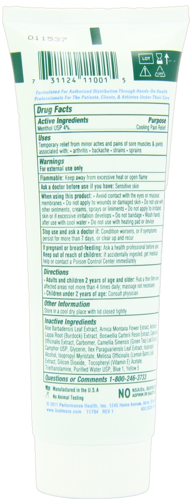 Bio Freeze Pain Relieving Gel, 4 Ounce, 12-Count Biofreeze Au supplements
