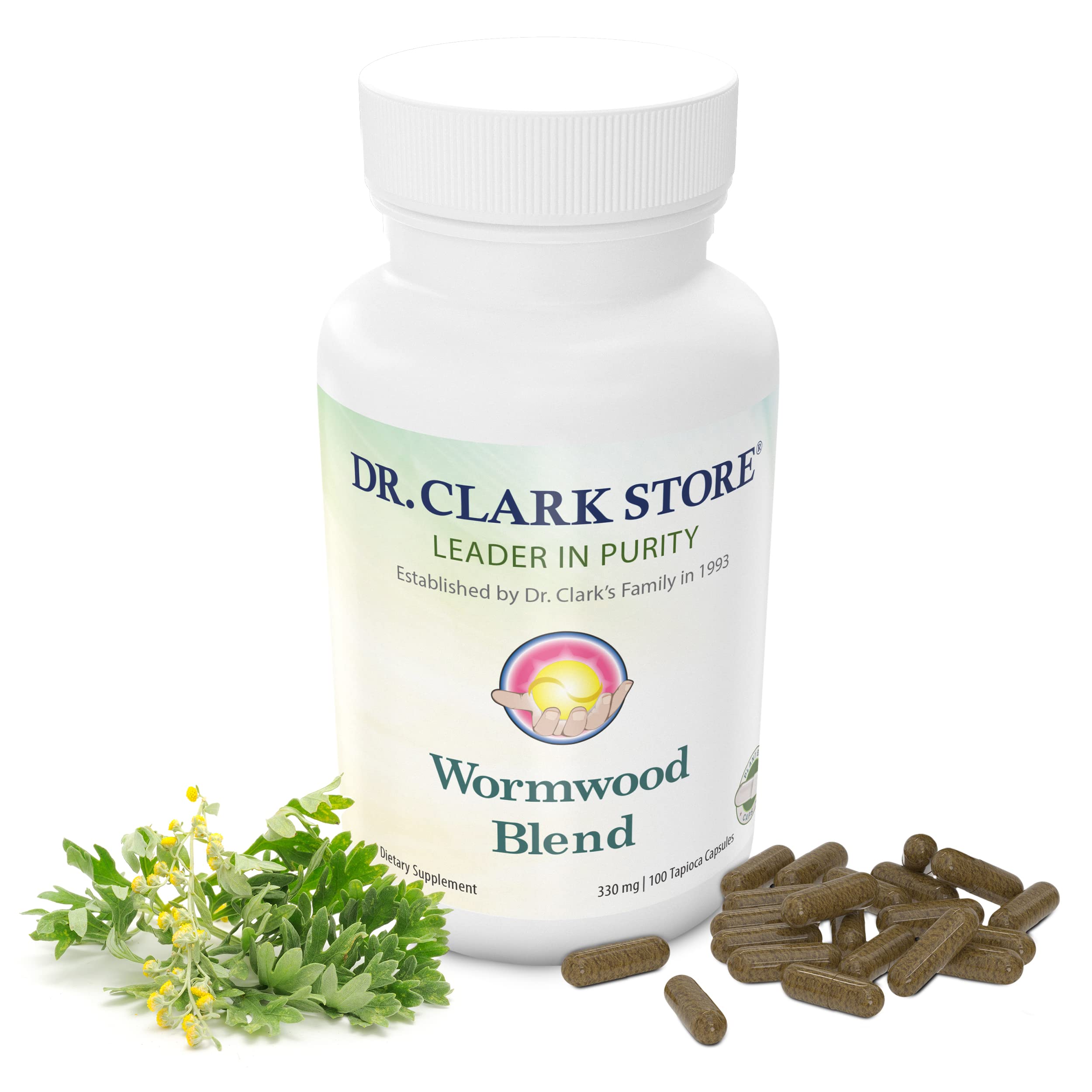 Dr Clark Superblend Wormwood Capsules - Vegetarian 330 mg, 100 Capsules - Wormwood Herb Without Artificial Preservatives, Wormwood Combination with Quassia Dr Clark Store Au supplements