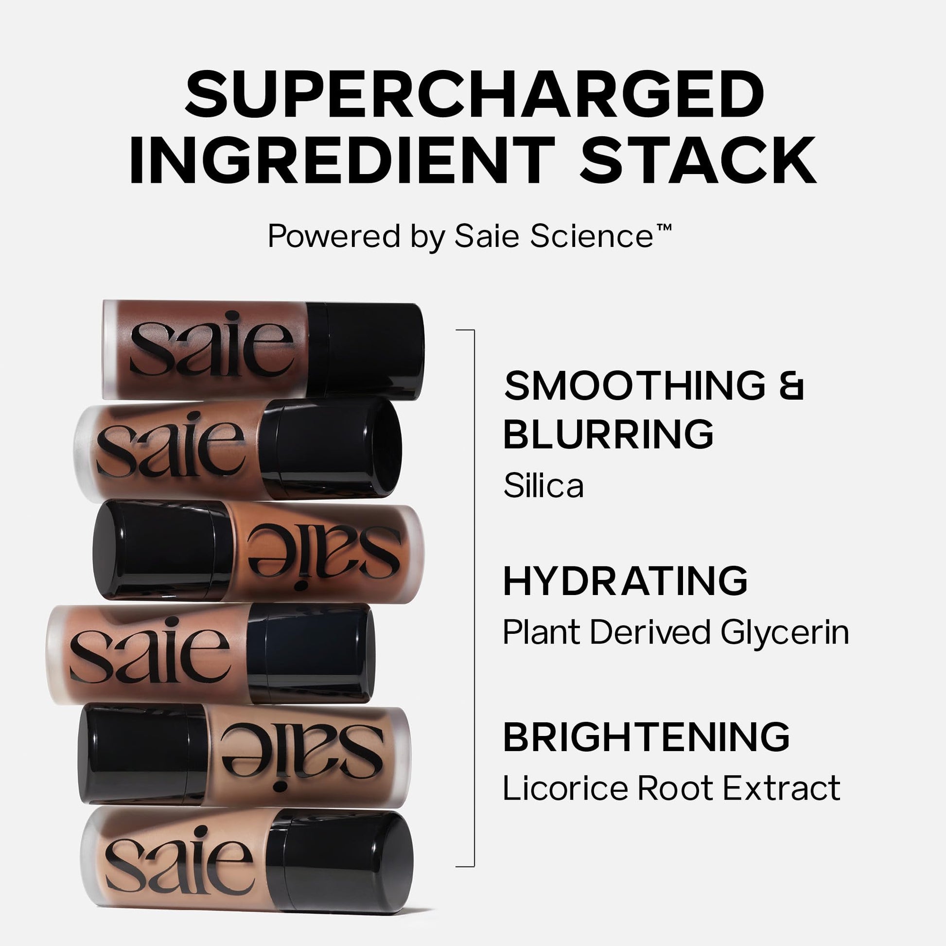 Saie Dew Bronze - Hydrating Liquid Bronzer Stick For a Sun Kissed Glow - Liquid Contour Stick Infused with Nourishing Skin Care Ingredients - Sculpted Face Makeup Essential - Sand (0.4 oz) Saie Au supplements