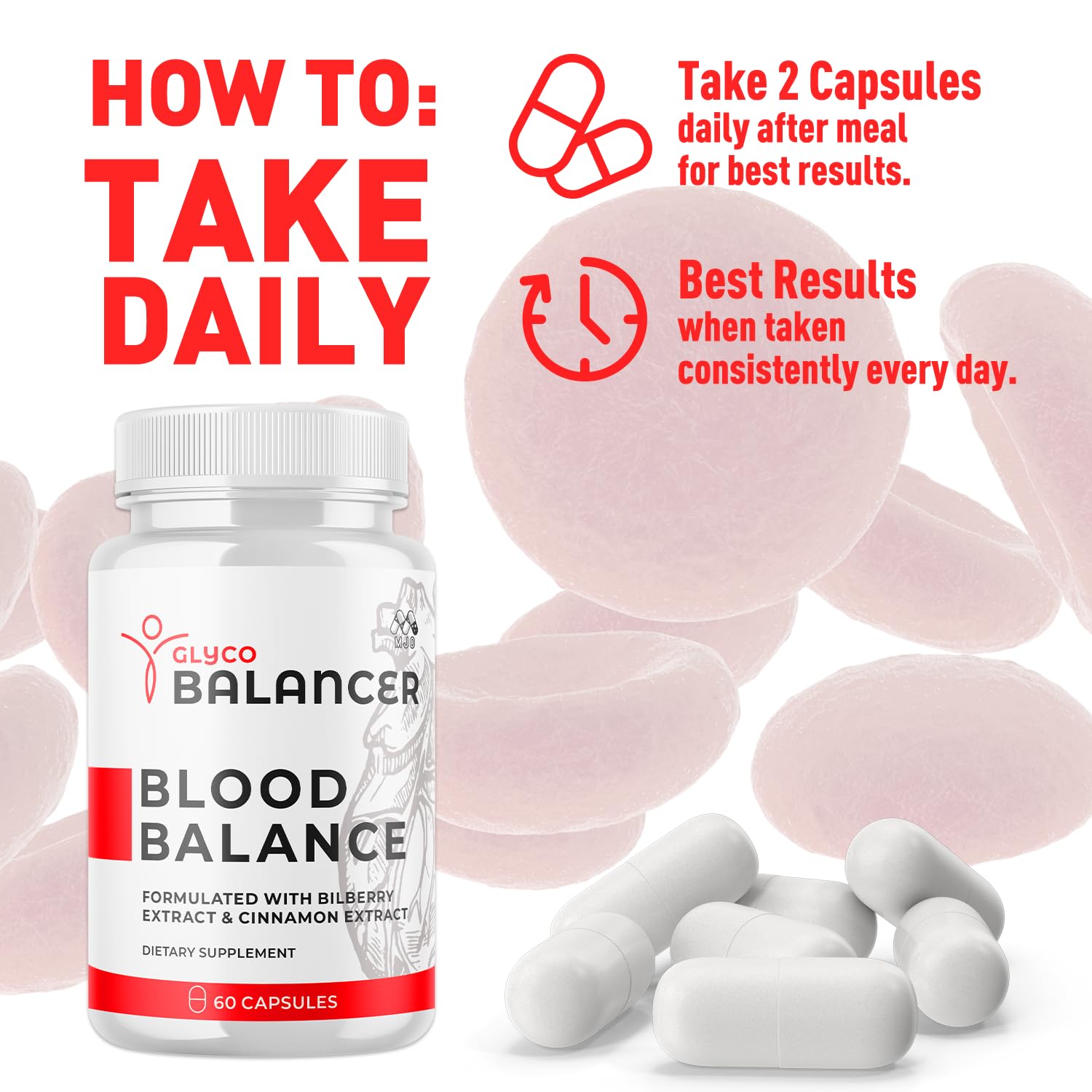 Glyco Balancer Capsules, Official GlycoBalancer Health Support Pills With All Natural Ingredients, Glyco Balancer Advanced Health & Wellness Support with Premium Vitamins for Women & Men (60 Capsules) MJO Au supplements