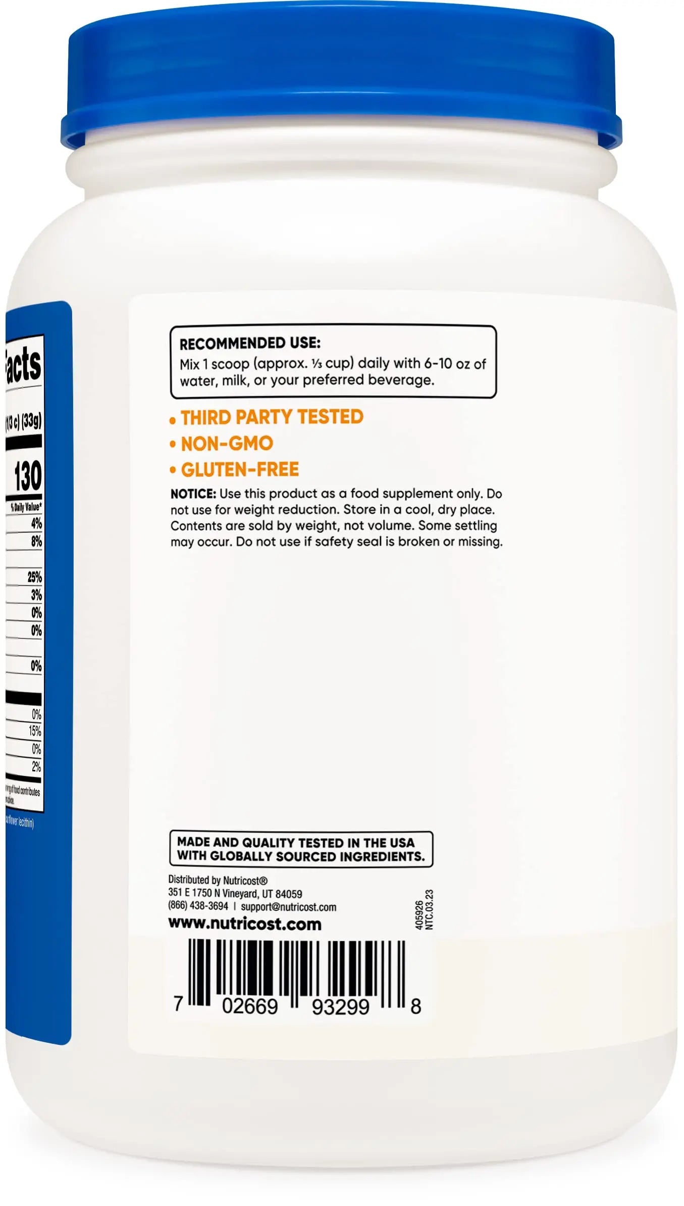 Nutricost Whey Protein Concentrate (Unflavored) 2LBS - Gluten Free & Non-GMO Nutricost Au supplements