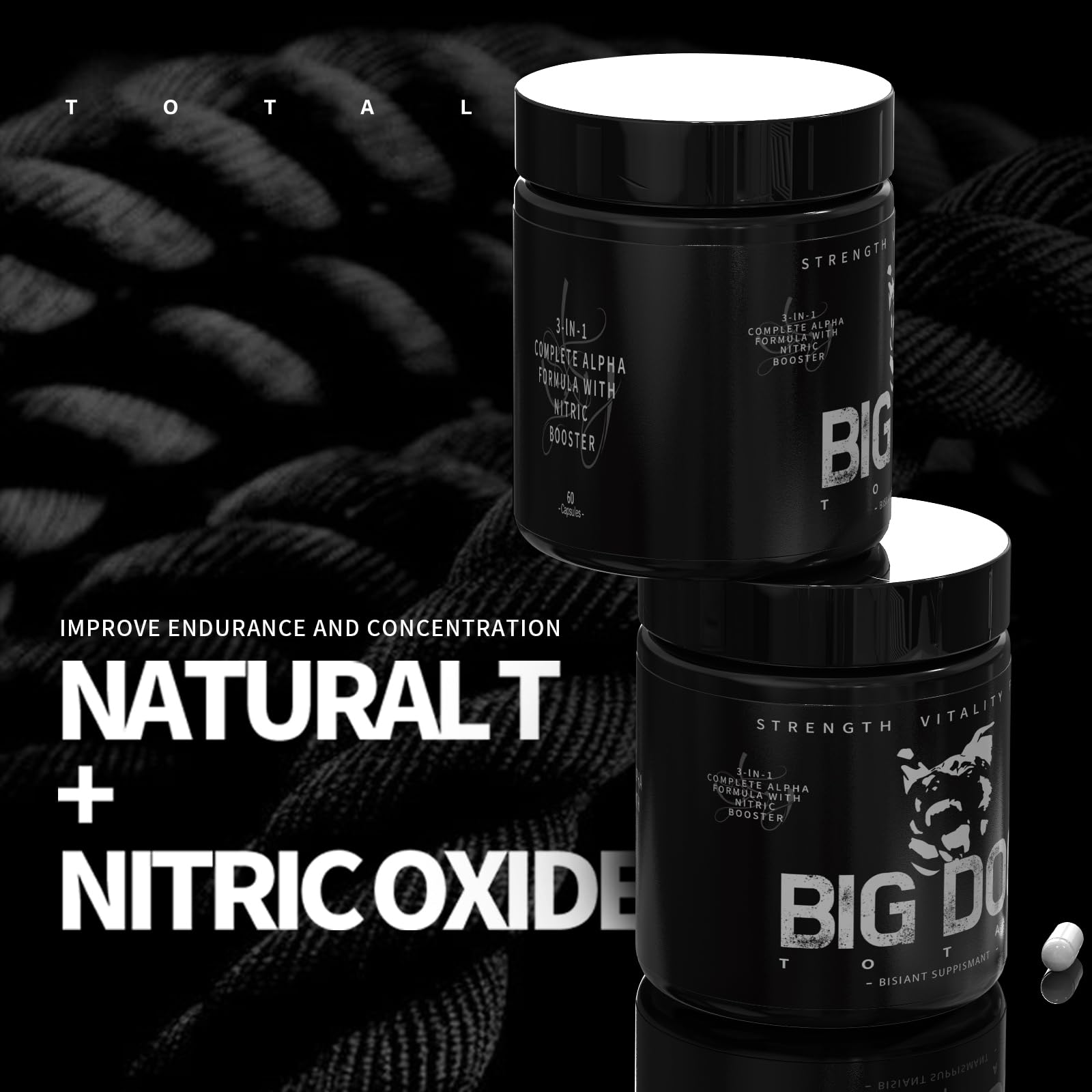 Big Dog Total Male 3-in-1 Total Alpha Blend Men’s Must-Have, Non-GMO - Natural Energy & Endurance Support, 60 Count (Big Dog Total - 1Pcs) FMRFMR Au supplements