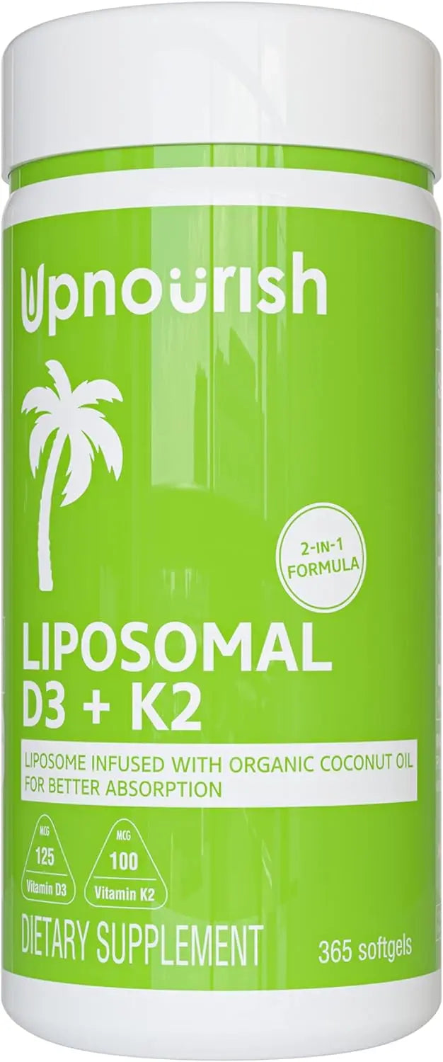 UpNourish Liposomal D3 & K2 MK-7, Advanced Absorption for Optimal Bone and Immun UpNourish Au supplements