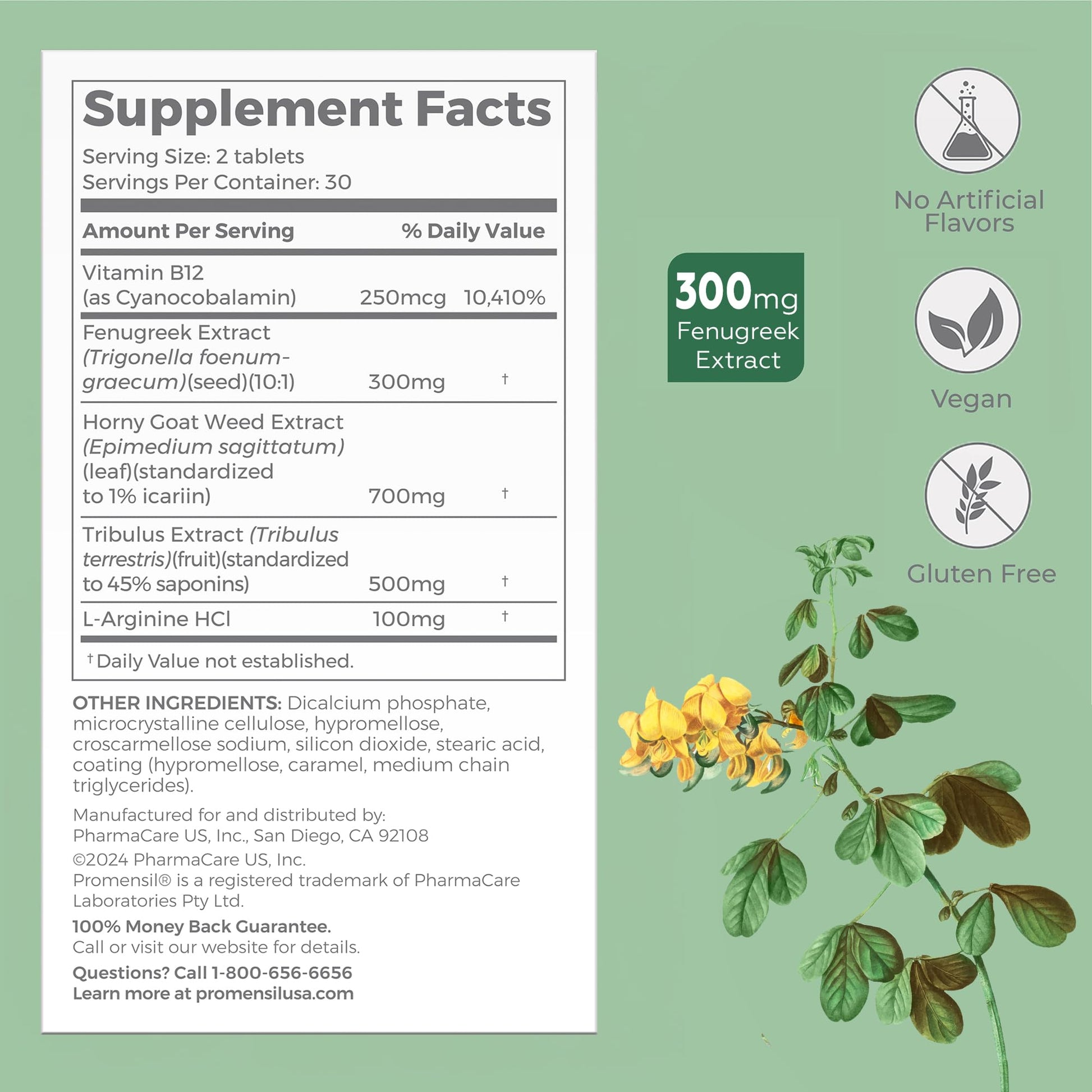 Promensil Libido & Energy - Libido Booster for Women, Sexual Health Support for Women with Low Estrogen, Fenugreek, Horny Goat Weed & Vitamins for Menopause, Clinically Proven - 30 Day Supply Promensil Au supplements