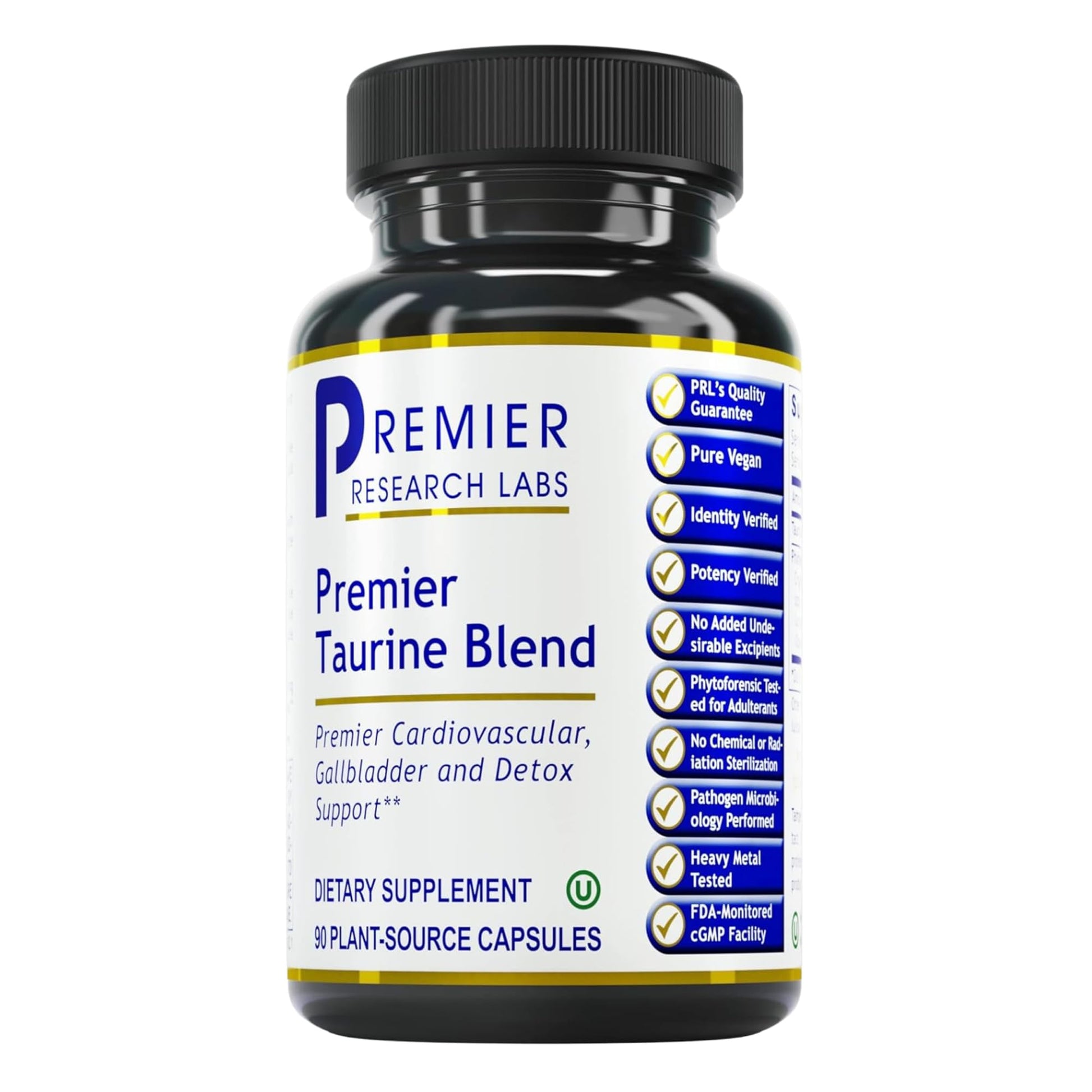 Premier Research Labs Taurine Blend - Taurine Supplement, Taurine Pills, L Taurine Amino Acid Supplement for Liver, Gallbladder, Brain & Heart Health, for Women & Men - 90 Vegetarian Capsules Premier Research Labs Au supplements