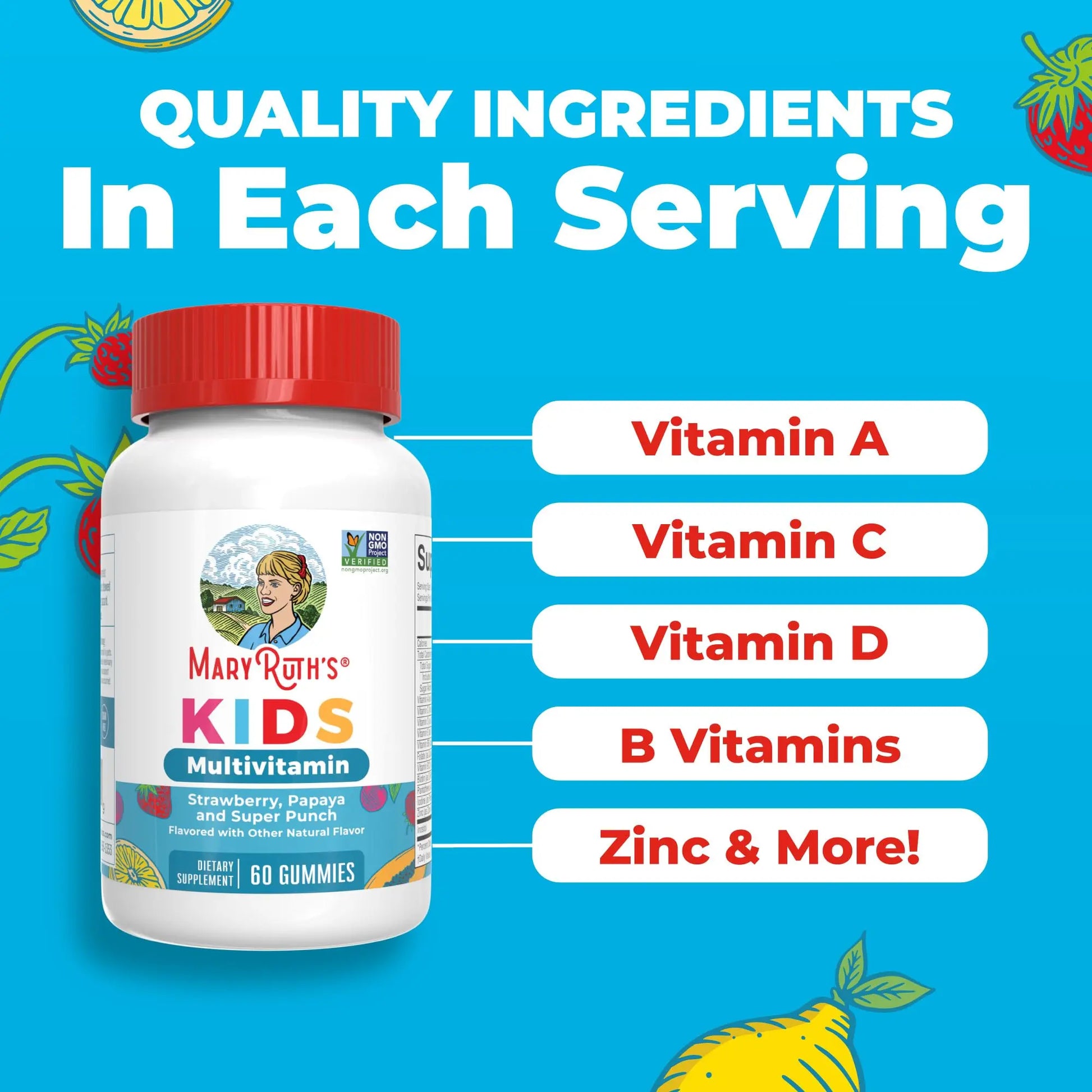 MARYRUTH'S Kids Vitamins | Multi | Sugar Free | 2 Month Supply | Kids Multivitamin Gummies for Ages 2+ | Vegan | Only 1 Gummy a Day | 60 Count MARYRUTH'S Au supplements