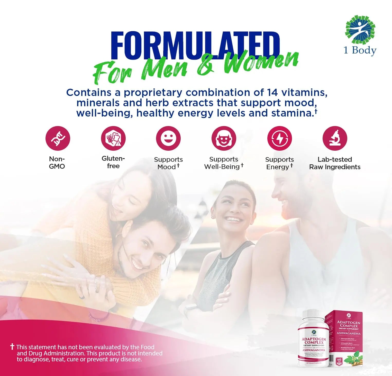 1 Body Adaptogen Complex with Ashwagandha 1 Body Au supplements