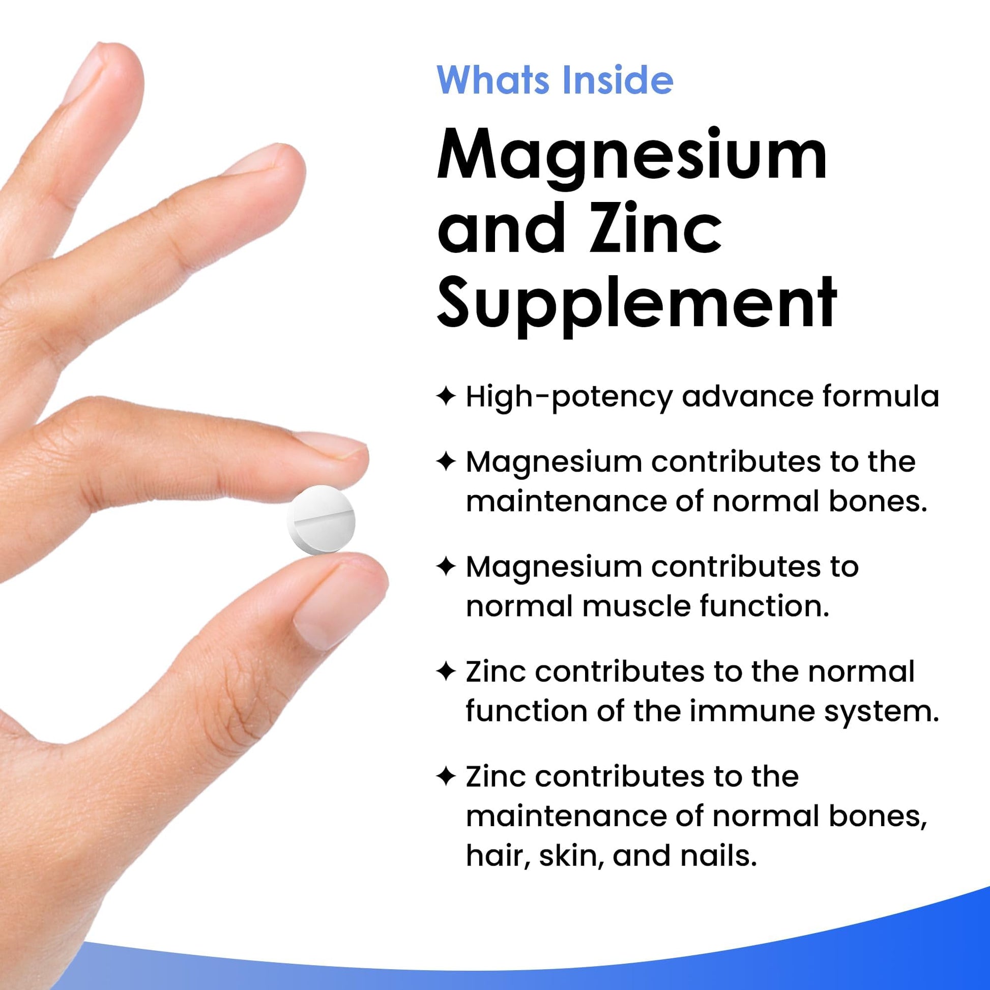 Magnesium Supplements 516mg With Zinc - 120 Magnesium Tablets Supports Muscle NEW LEAF PRODUCTS Au supplements