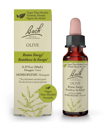 Bach Original Flower Remedies, Olive for Energy (Non-Alcohol Formula), Natural Homeopathic Flower Bach Au supplements