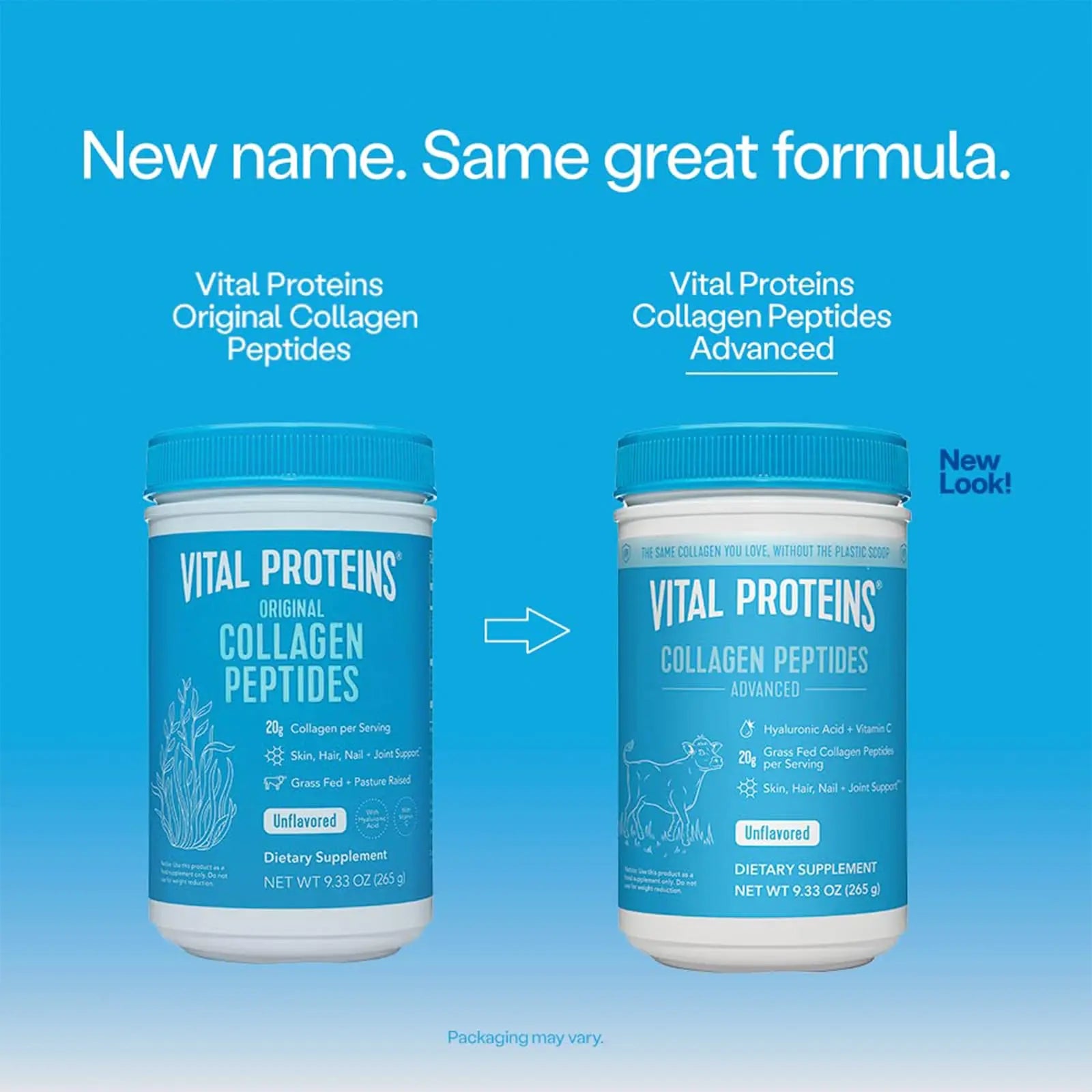 Vital Proteins Collagen Peptides Powder, 9.33 oz Unflavored + 14 oz Unsweetened Plant Vital Proteins Au supplements