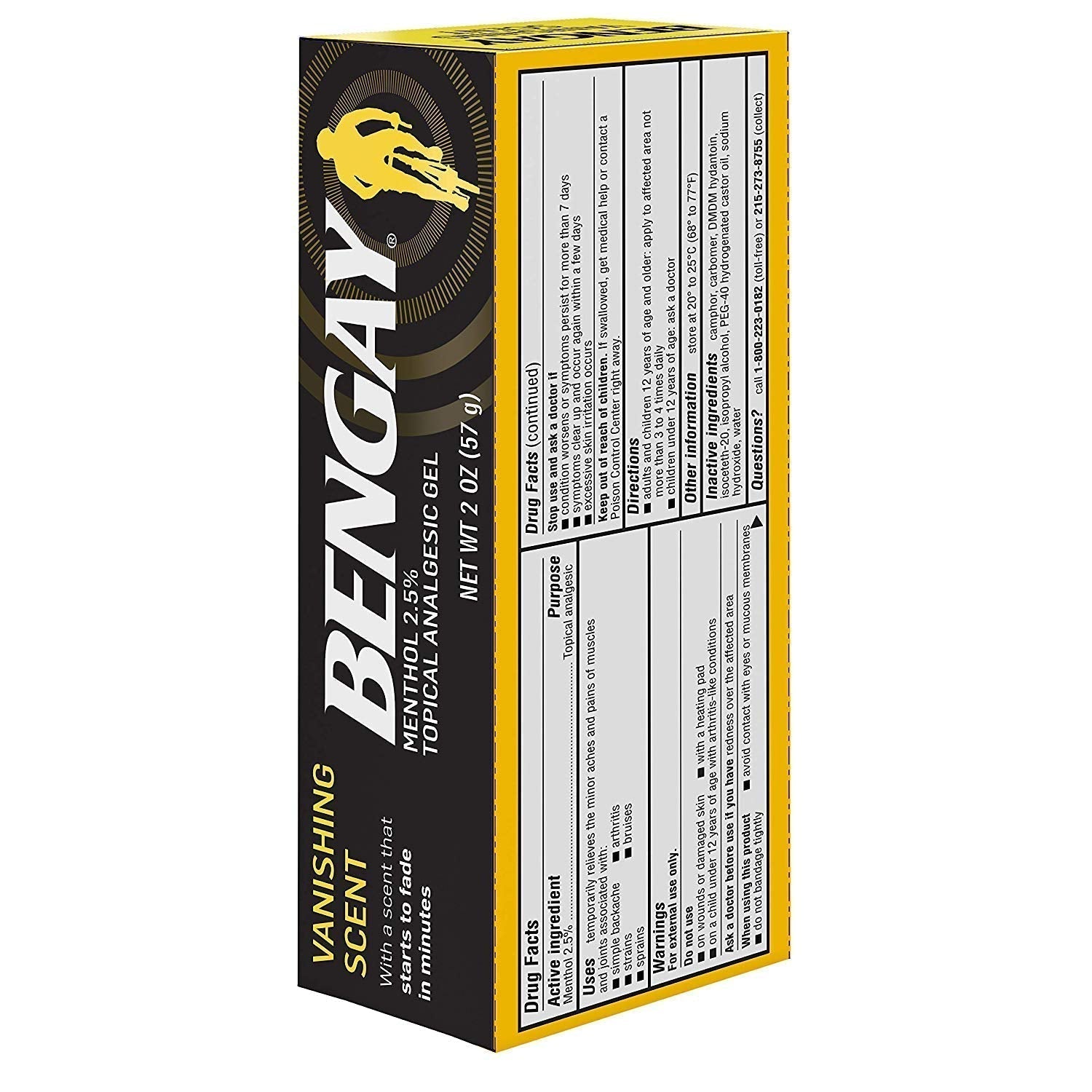 Bengay Menthol 2.5% Topical Analgesic Gel Vanishing Scent 2oz Bengay Au supplements