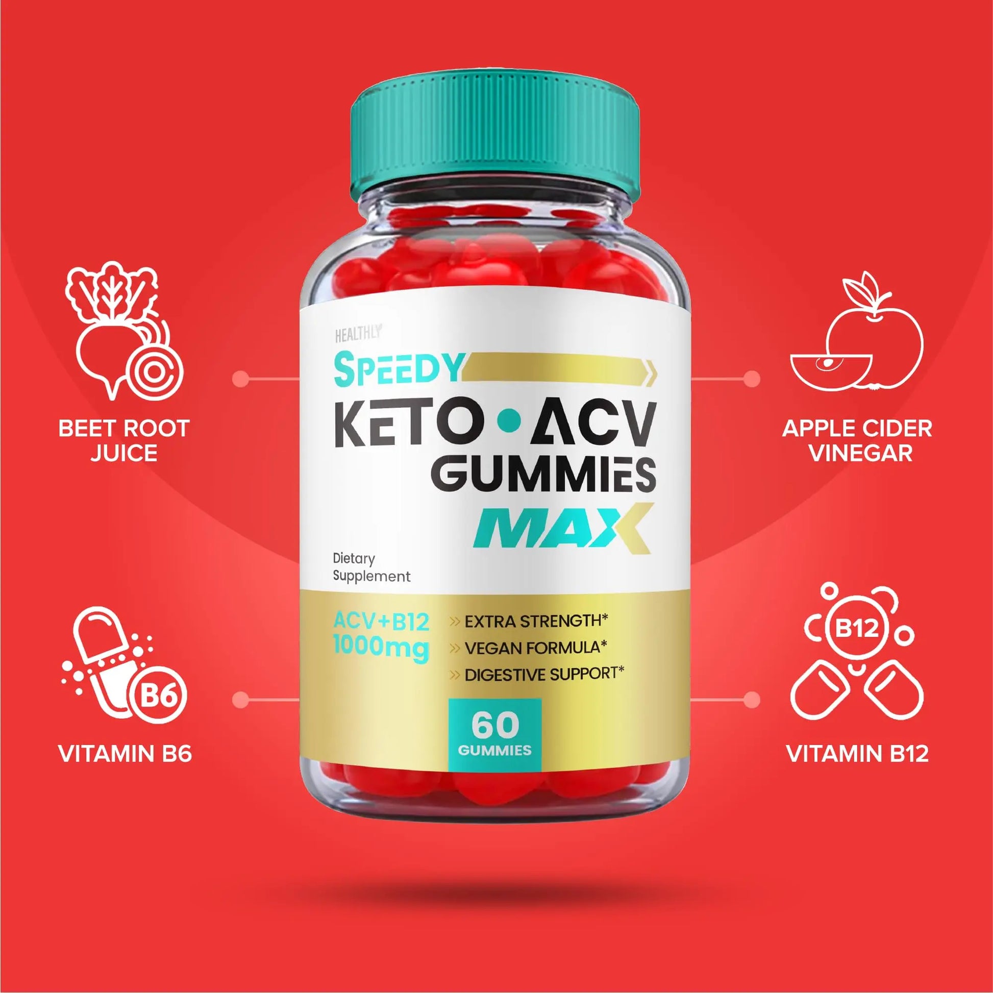 (2 Pack) Speedy Keto ACV Gummies Maximum Strength, Speedy Keto Plus ACV Gummies Healthly Au supplements
