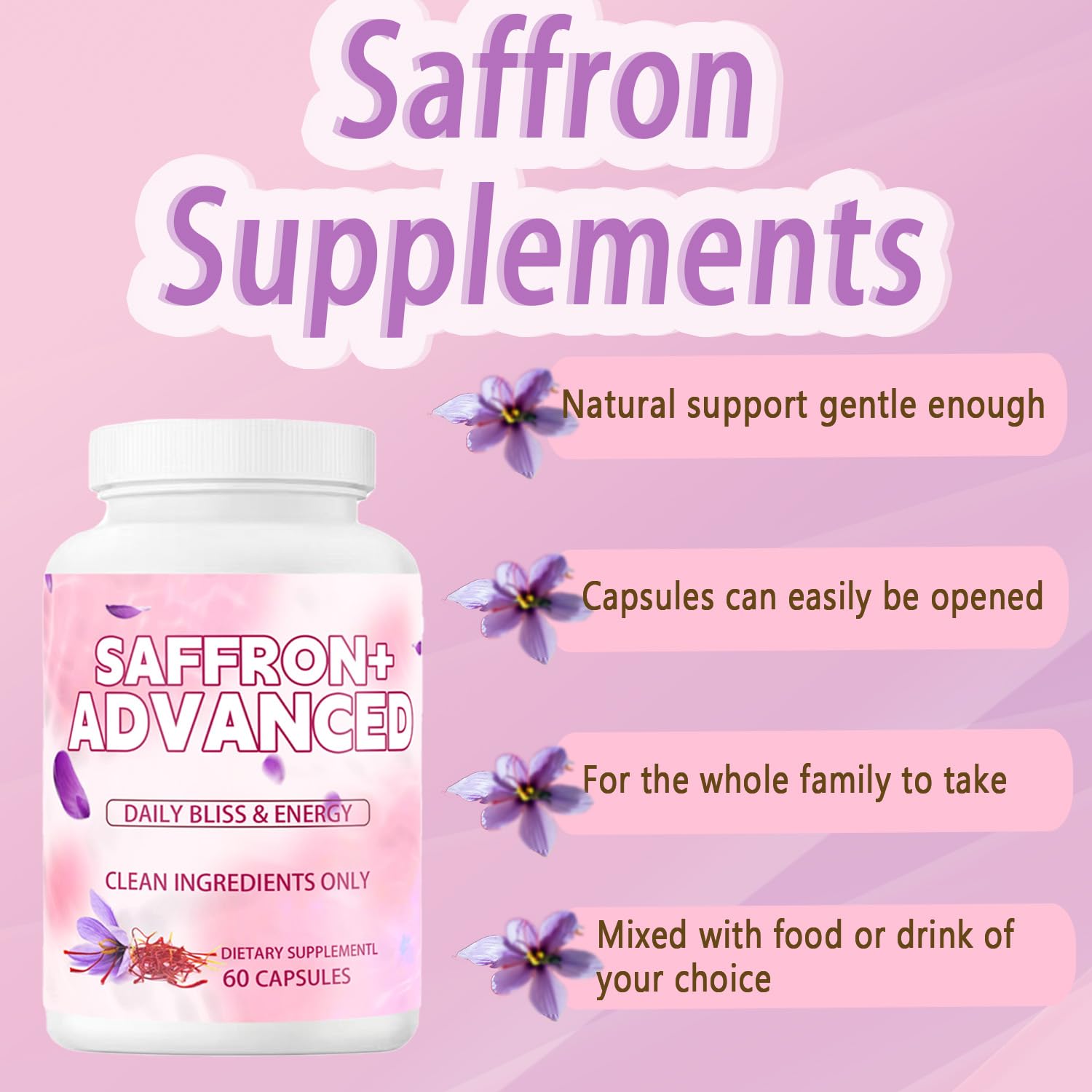 Auren Saffron Supplements,Advanced 10-in-1 Wellness Supplement | Ashwagandha, Fat-Soluble Vitamin C, Saffron Extract, Magnesium, Turmeric | 60 Vegan Capsules | Non-GMO Onswildc Au supplements