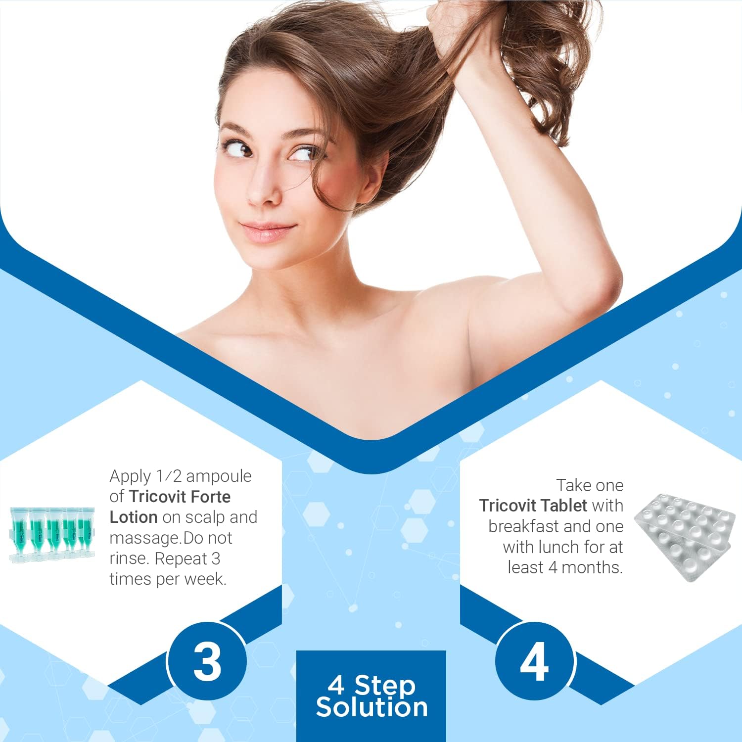 Tricovit Hair Growth Supplement - Nail & Hair Health Vitamins with Amino Acids, Minerals & Antioxidants - Dermatologist-Formulated & Gluten-Free Vitamins and Supplements for Women & Men (60 tablets) Tricovit Au supplements