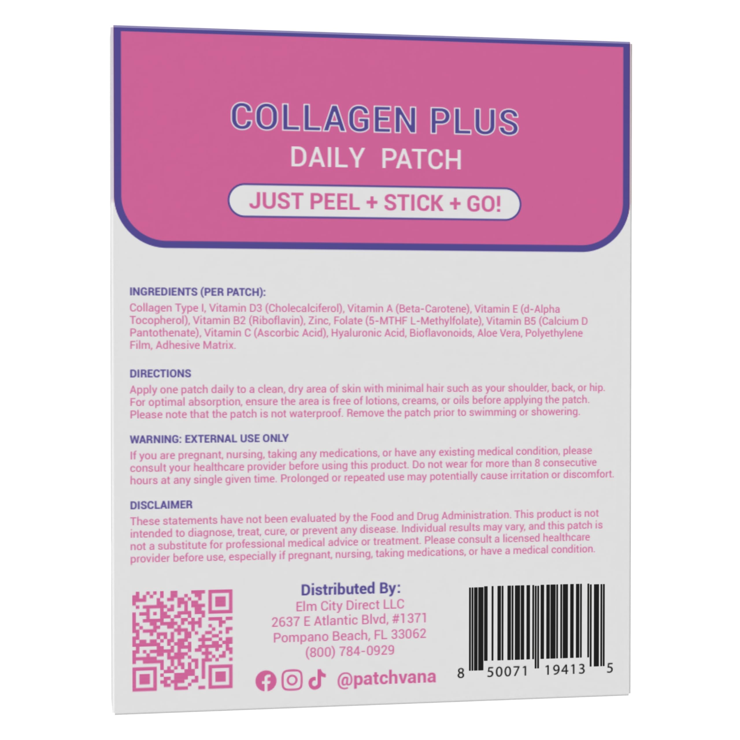 Patchvana Collagen Plus Patch for Women & Men, 1 Month Supply, 30 Patches Patchvana Au supplements
